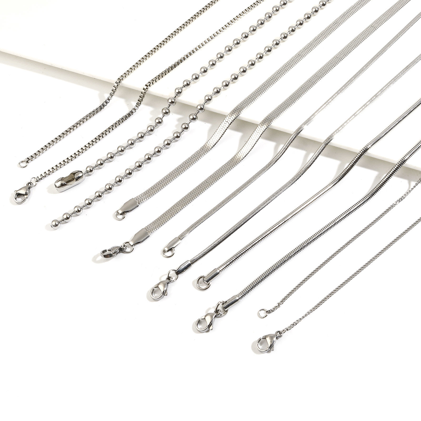Picture of Wholesale Link Chain Necklace, Silver Tone 304 Stainless Steel, Unisex Stylish Minimalist Gift Jewelry For Retailer