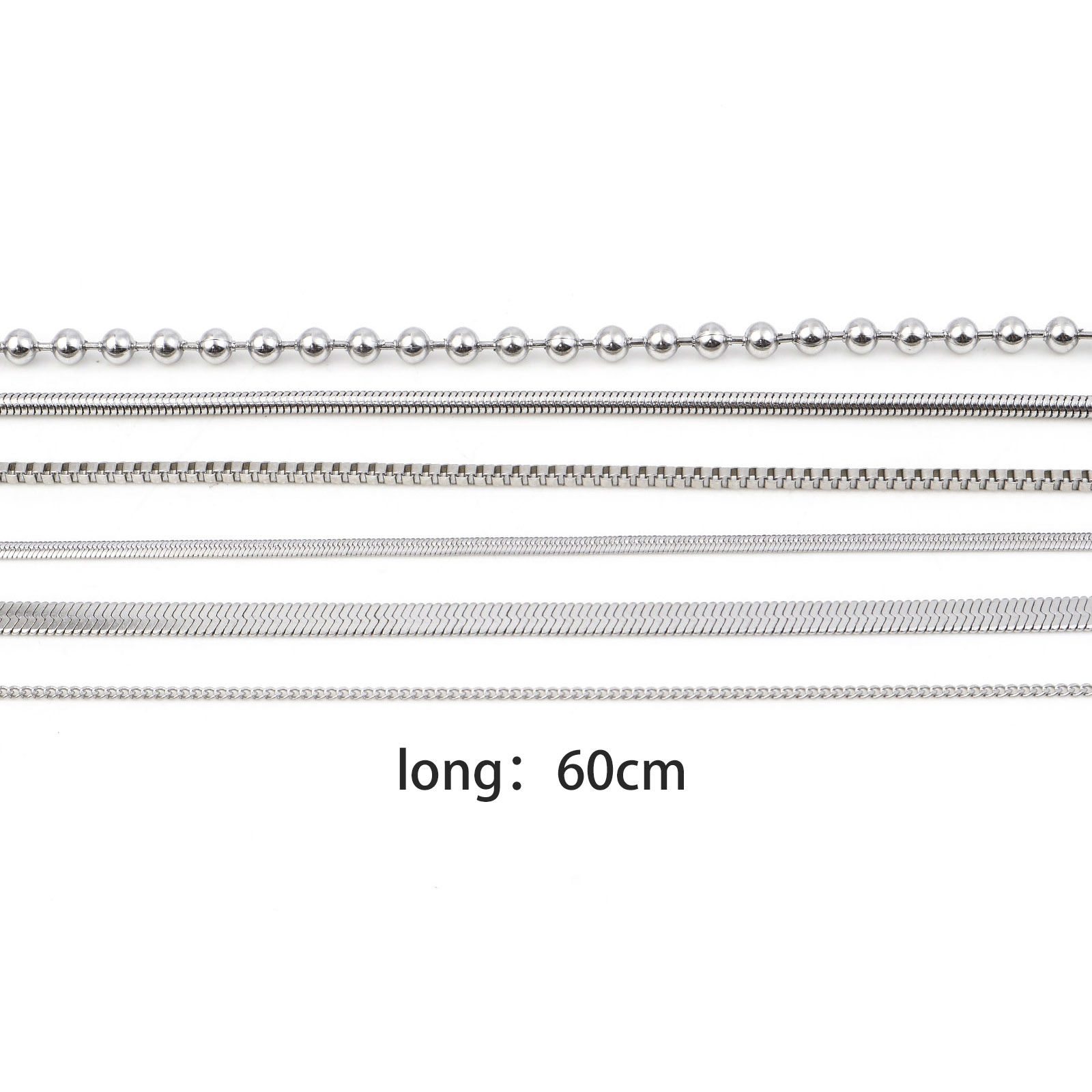 Picture of Wholesale Link Chain Necklace, Silver Tone 304 Stainless Steel, Unisex Stylish Minimalist Gift Jewelry For Retailer