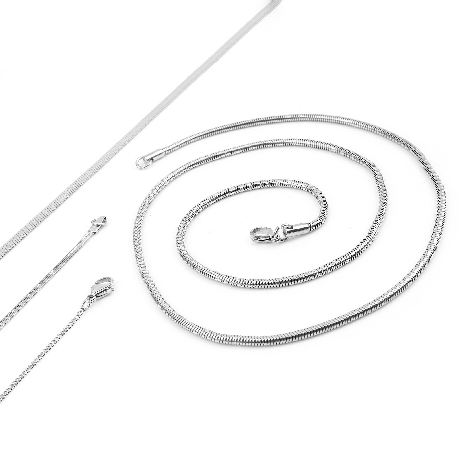 Picture of Wholesale Link Chain Necklace, Silver Tone 304 Stainless Steel, Unisex Stylish Minimalist Gift Jewelry For Retailer