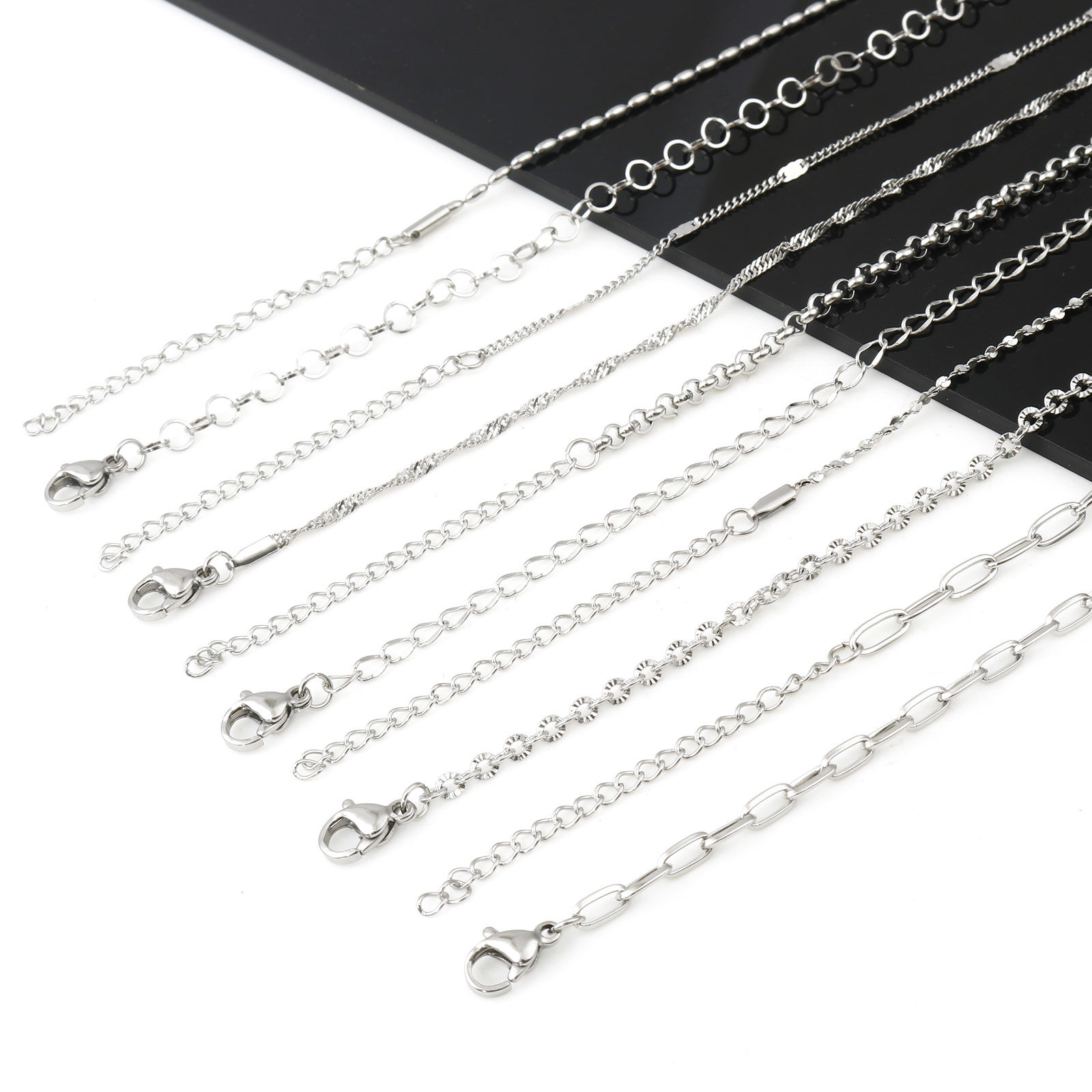 Picture of Wholesale Link Chain Necklace, Silver Tone 304 Stainless Steel, Unisex Stylish Minimalist Gift Jewelry For Retailer