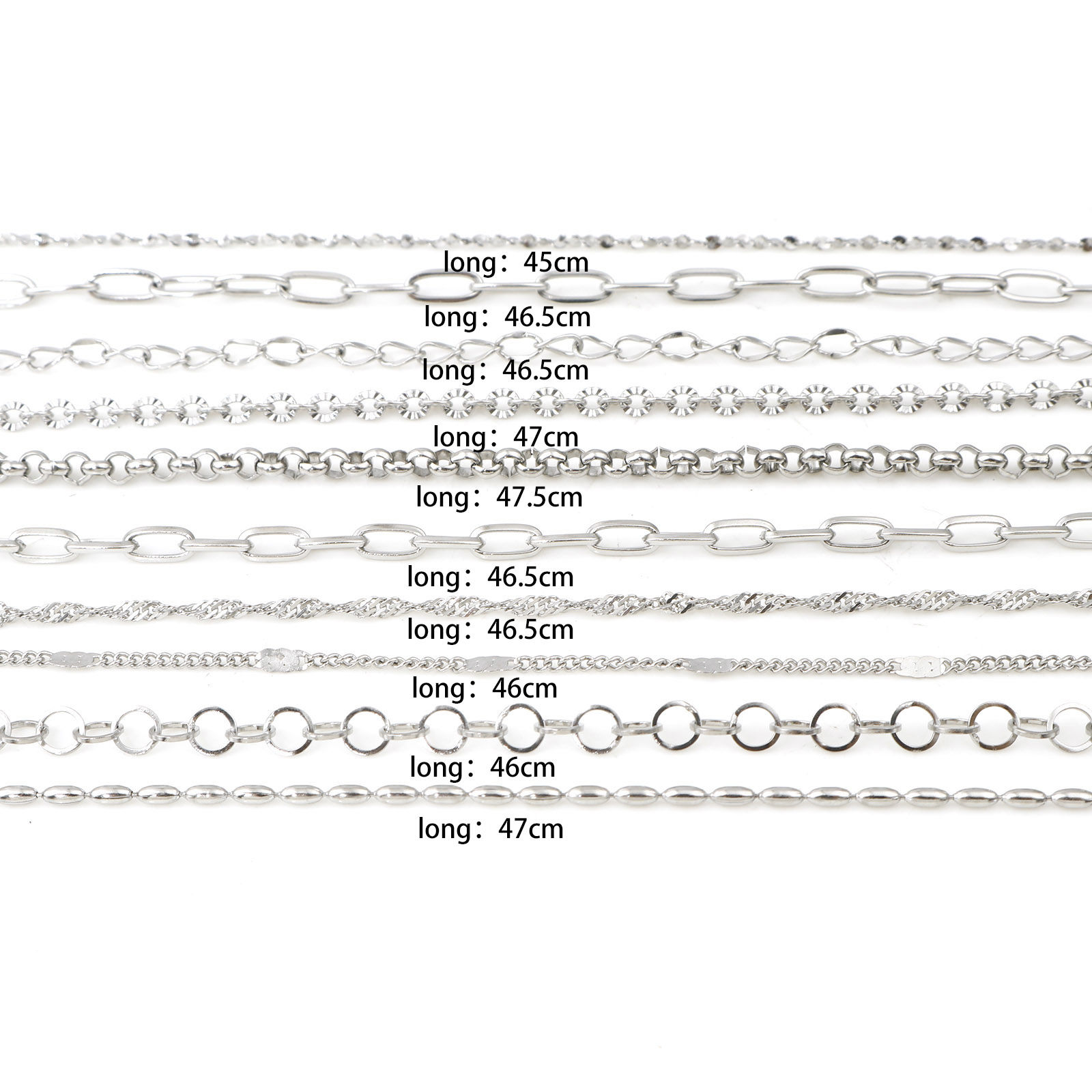 Picture of Wholesale Link Chain Necklace, Silver Tone 304 Stainless Steel, Unisex Stylish Minimalist Gift Jewelry For Retailer