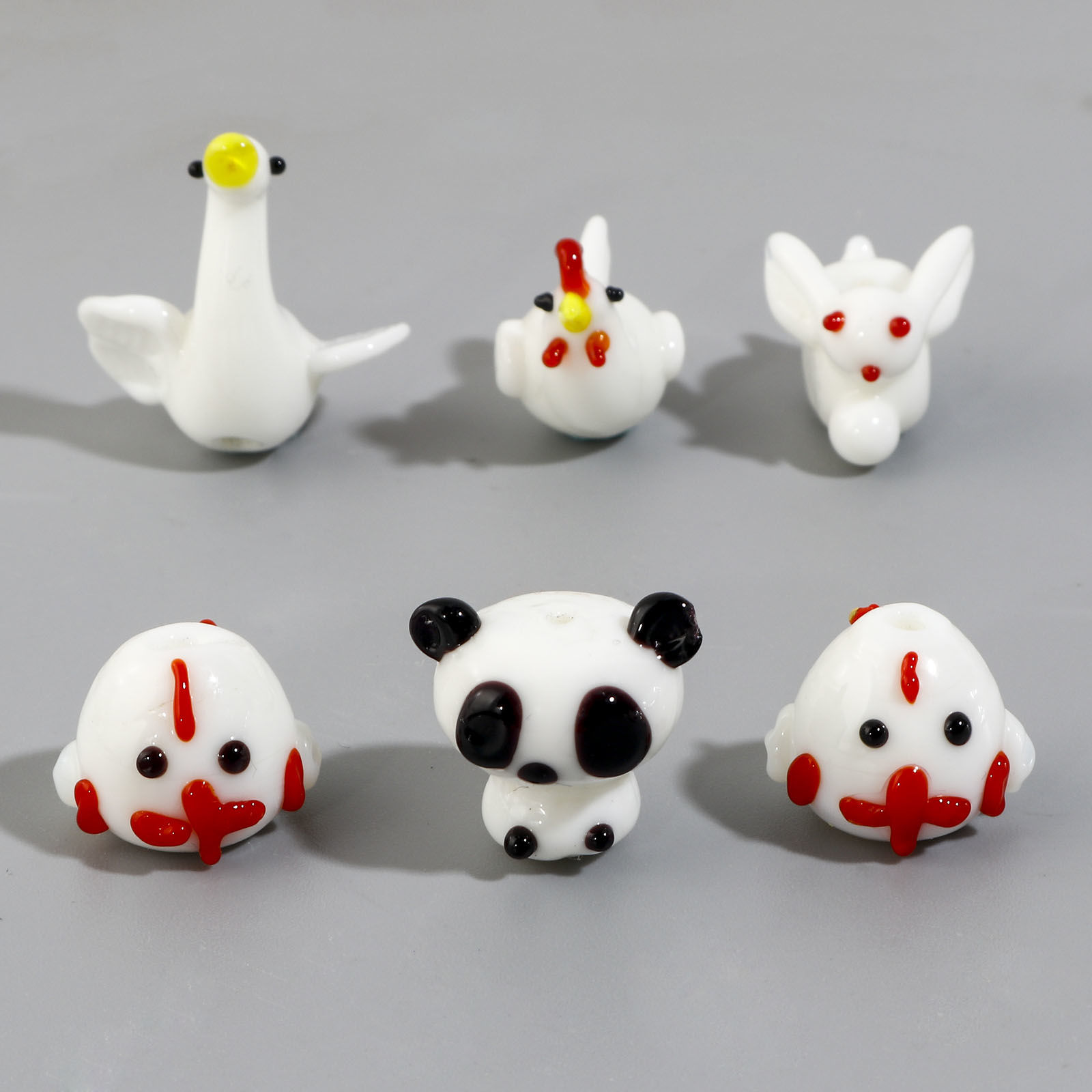 Imagen de 3D Cuentas Vidrio Murano de Animal , Multicolor 2 Unidades