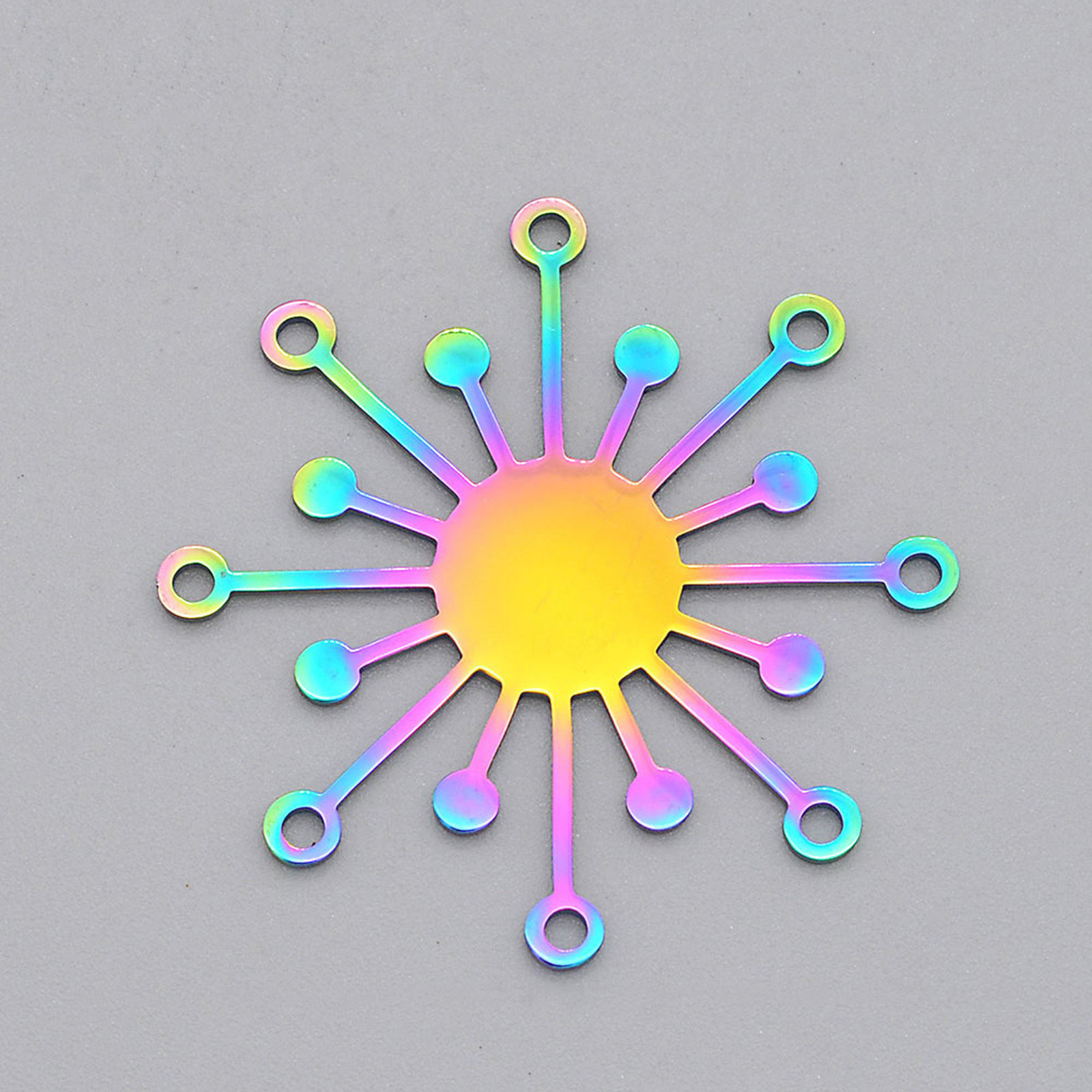 Image de Pendentifs en Acier Inoxydable Galaxie Soleil Multicolore 2 Pcs