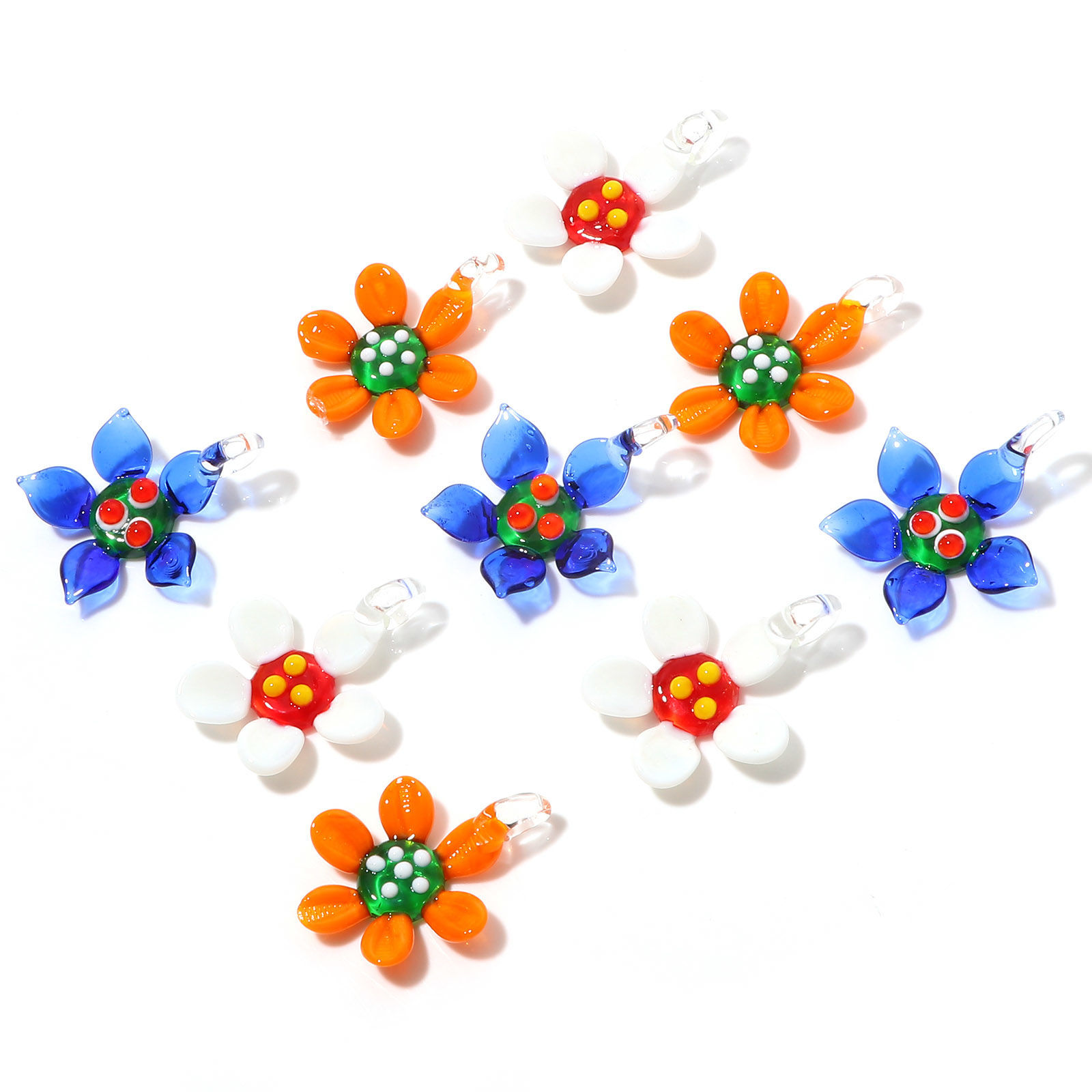 Picture of Lampwork Glass Pendants Multicolor Flower