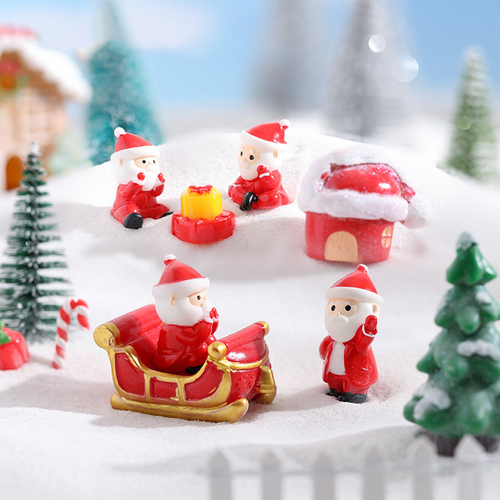 Picture of Resin Micro Landscape Miniature Home Decoration Christmas Santa Claus