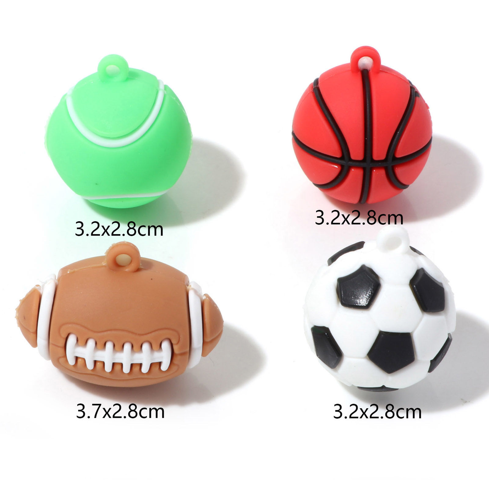 PVC スポーツ ペンダント 3D 5 個 の画像
