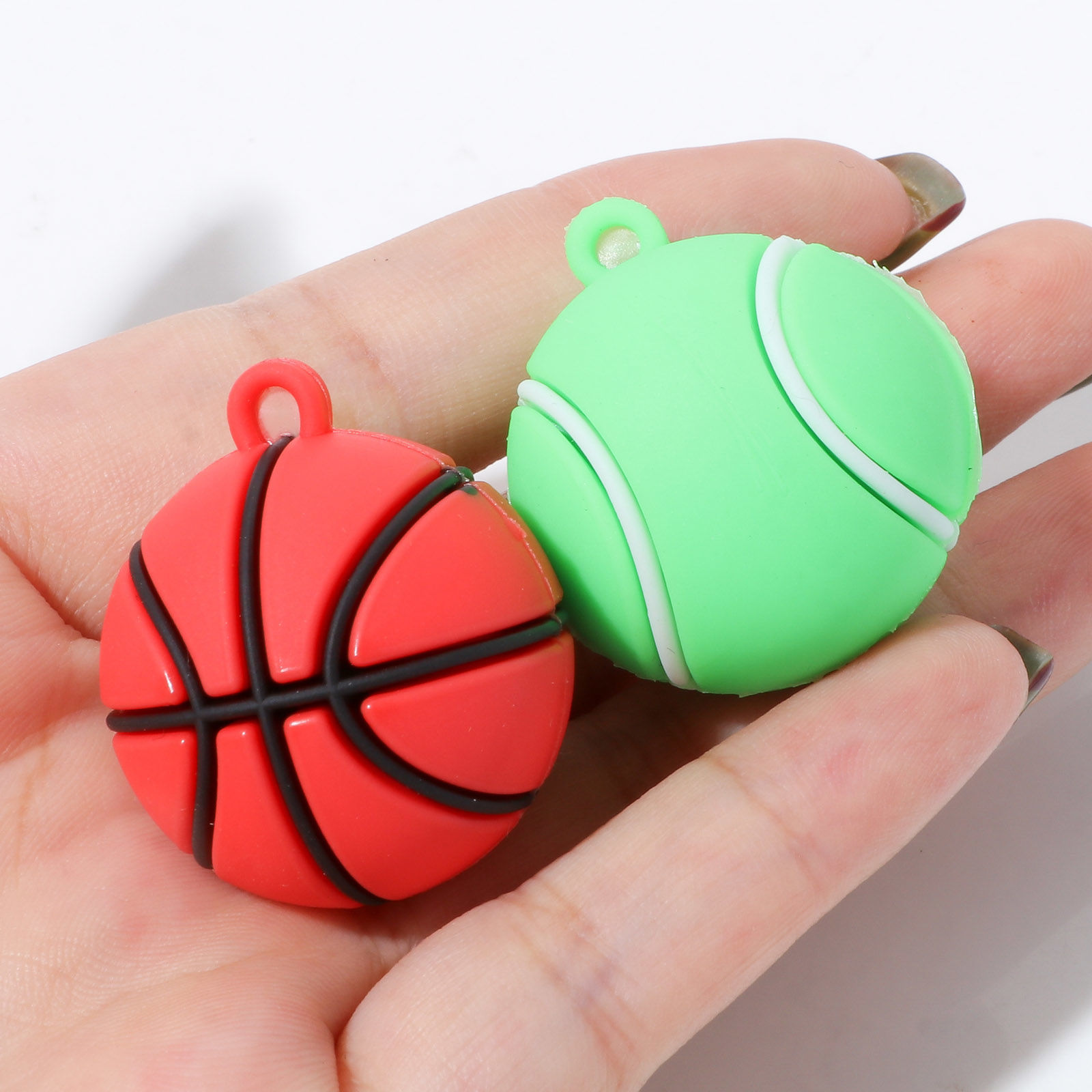 PVC スポーツ ペンダント 3D 5 個 の画像