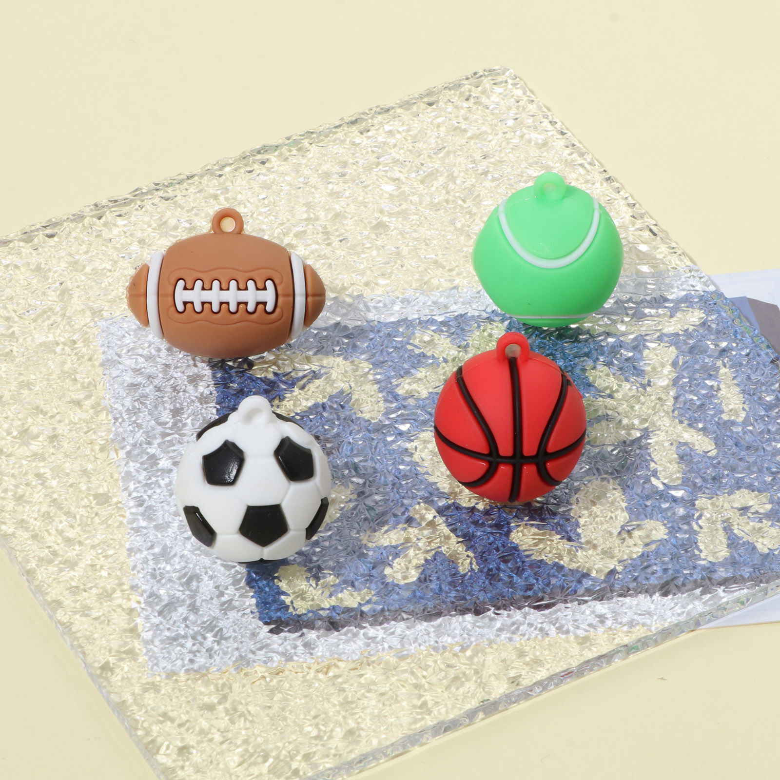 PVC スポーツ ペンダント 3D 5 個 の画像