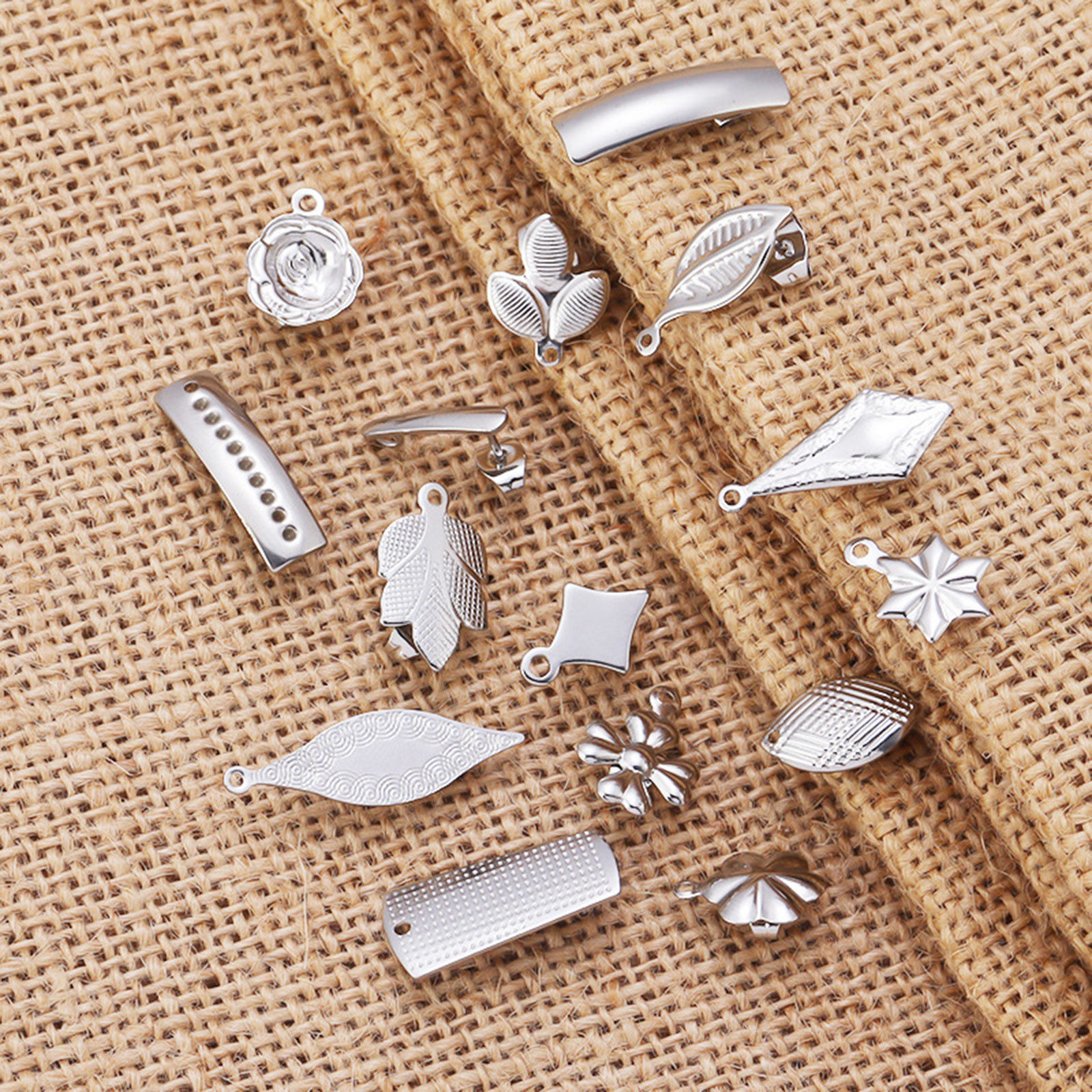 Image de Boucles d'Oreilles Puces en 304 Acier Inoxydable Argent Mat 10 Pcs
