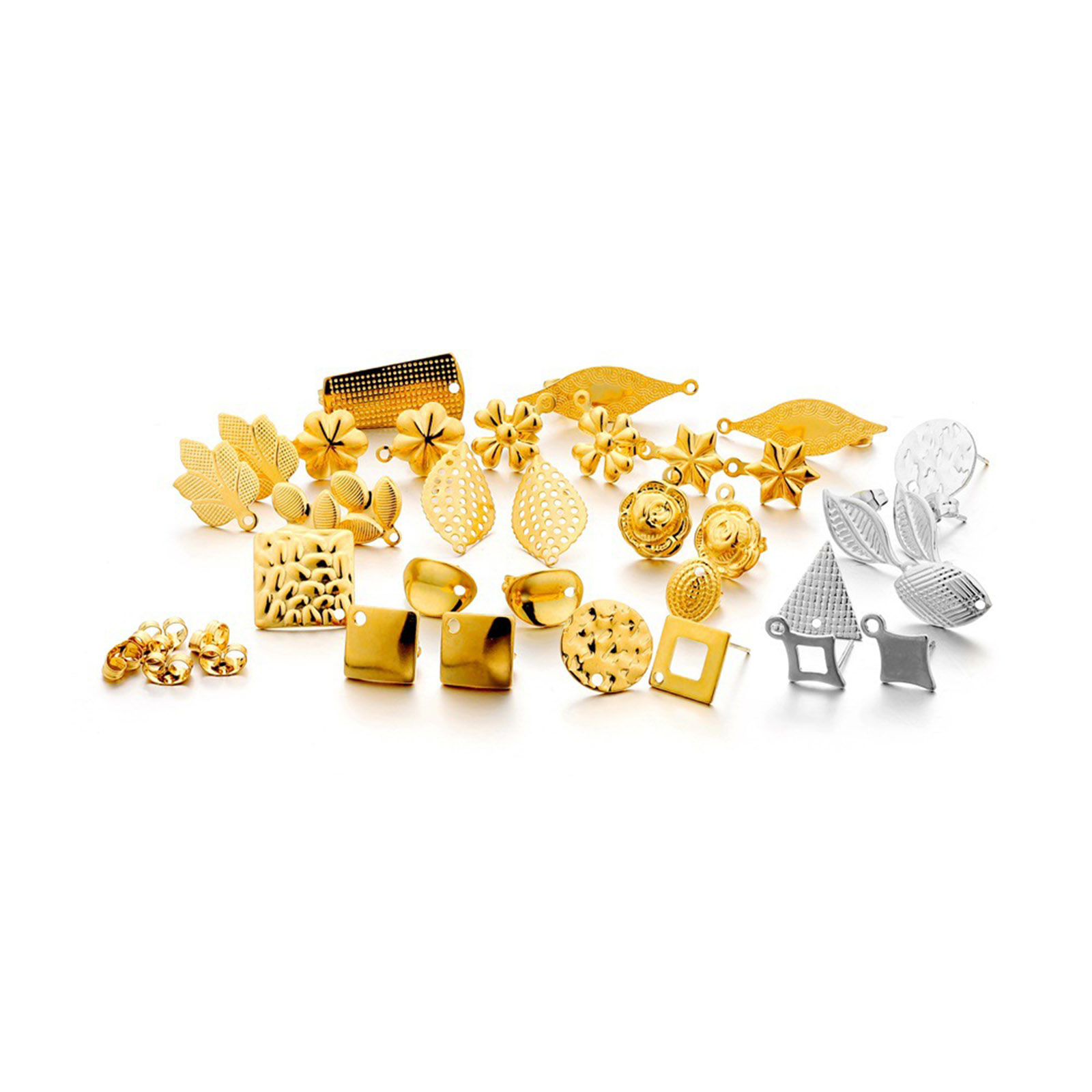 Image de Boucles d'Oreilles Puces en 304 Acier Inoxydable Multicolore avec Boucle 10 Pcs