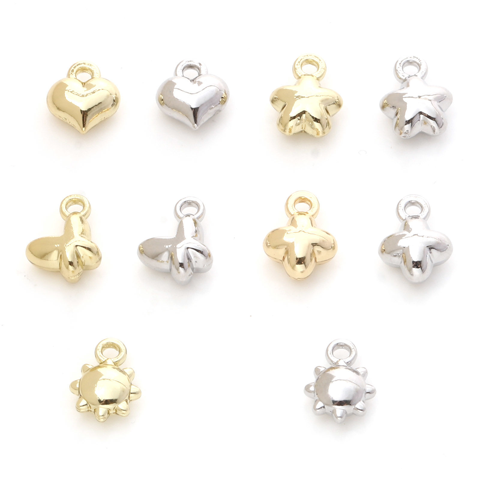 Immagine di Lega di Zinco Charms Multicolore 3D 10 Pz