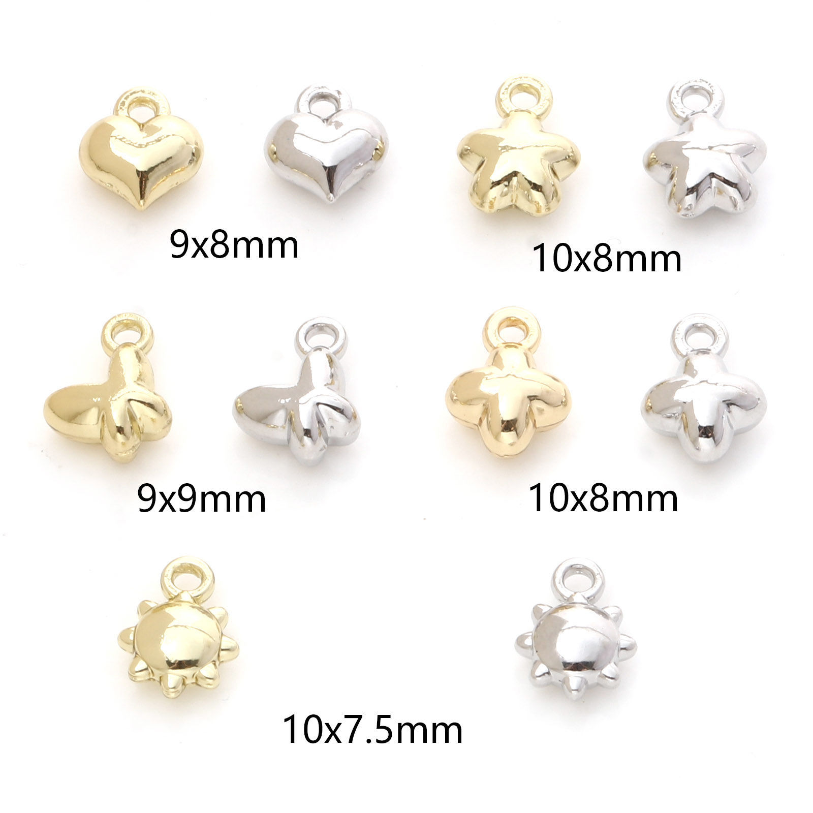Immagine di Lega di Zinco Charms Multicolore 3D 10 Pz