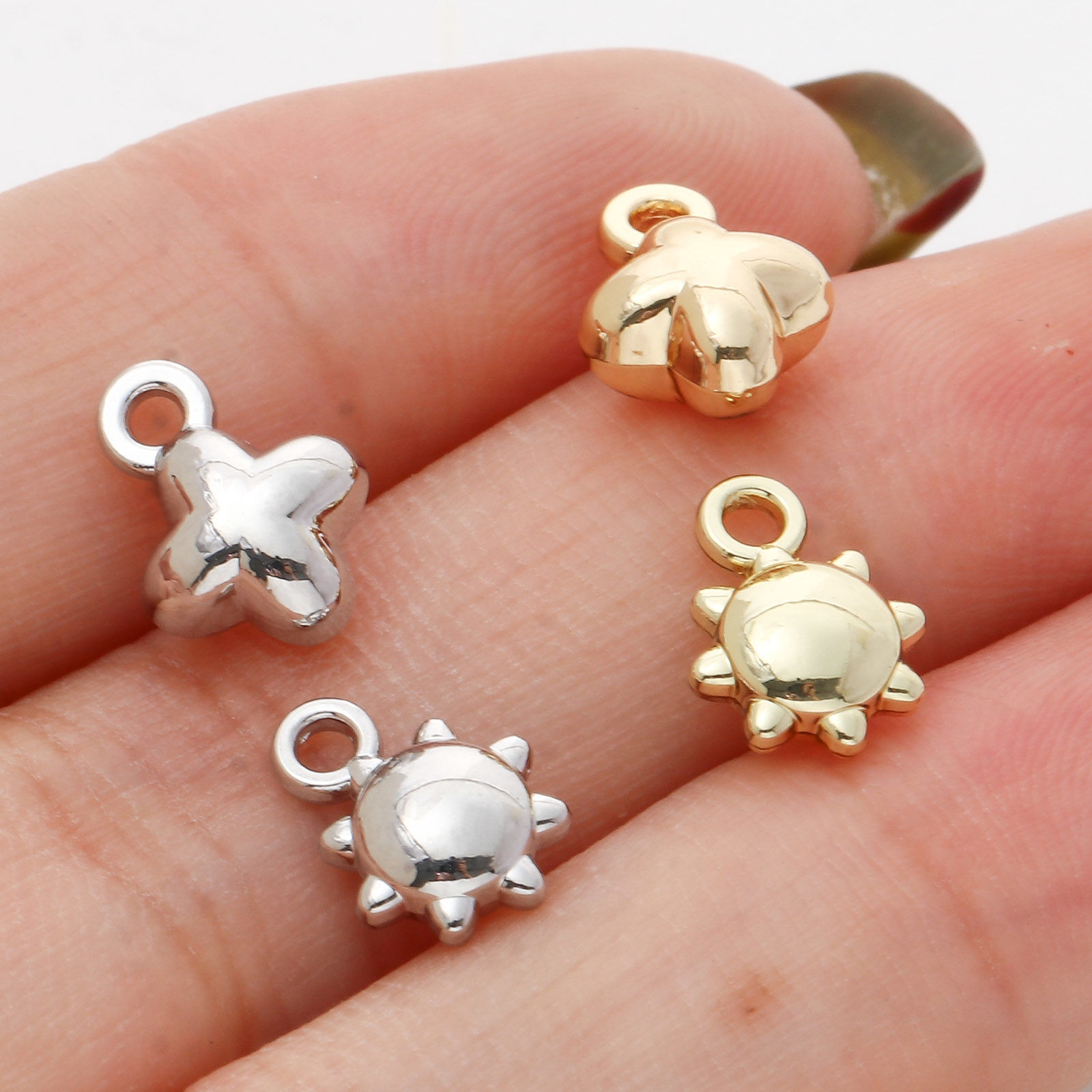 Immagine di Lega di Zinco Charms Multicolore 3D 10 Pz