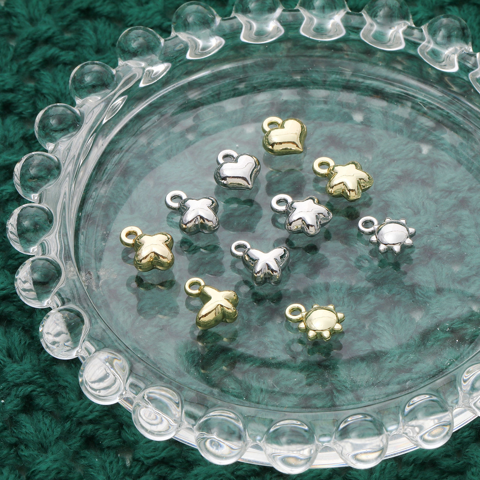Immagine di Lega di Zinco Charms Multicolore 3D 10 Pz