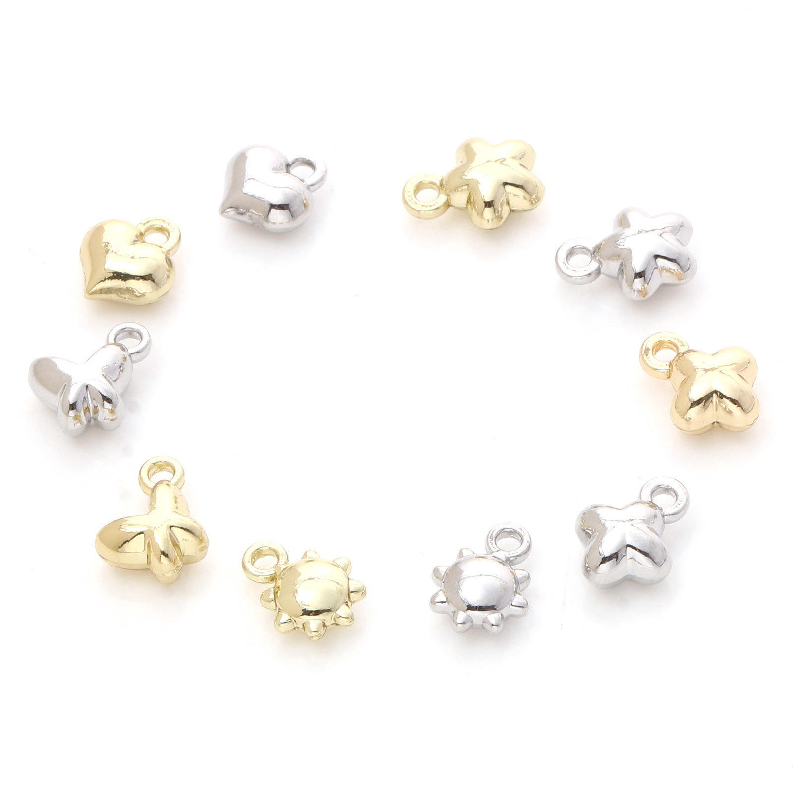 Immagine di Lega di Zinco Charms Multicolore 3D 10 Pz
