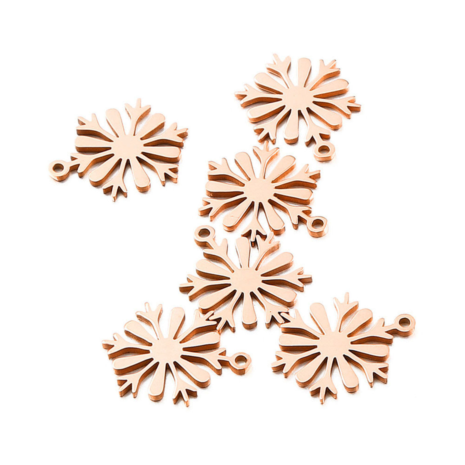 Picture of 304 Stainless Steel Charms Christmas Snowflake