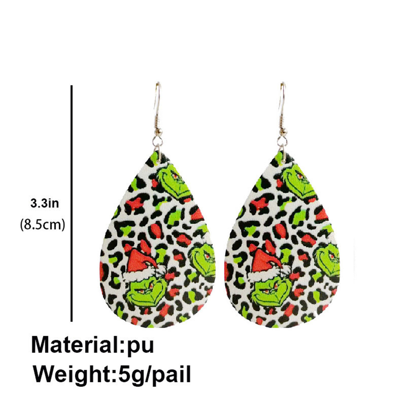 Image de Boucles d'Oreilles Élégant en PU Cuir Multicolore Goutte d'Eau 1 Paire