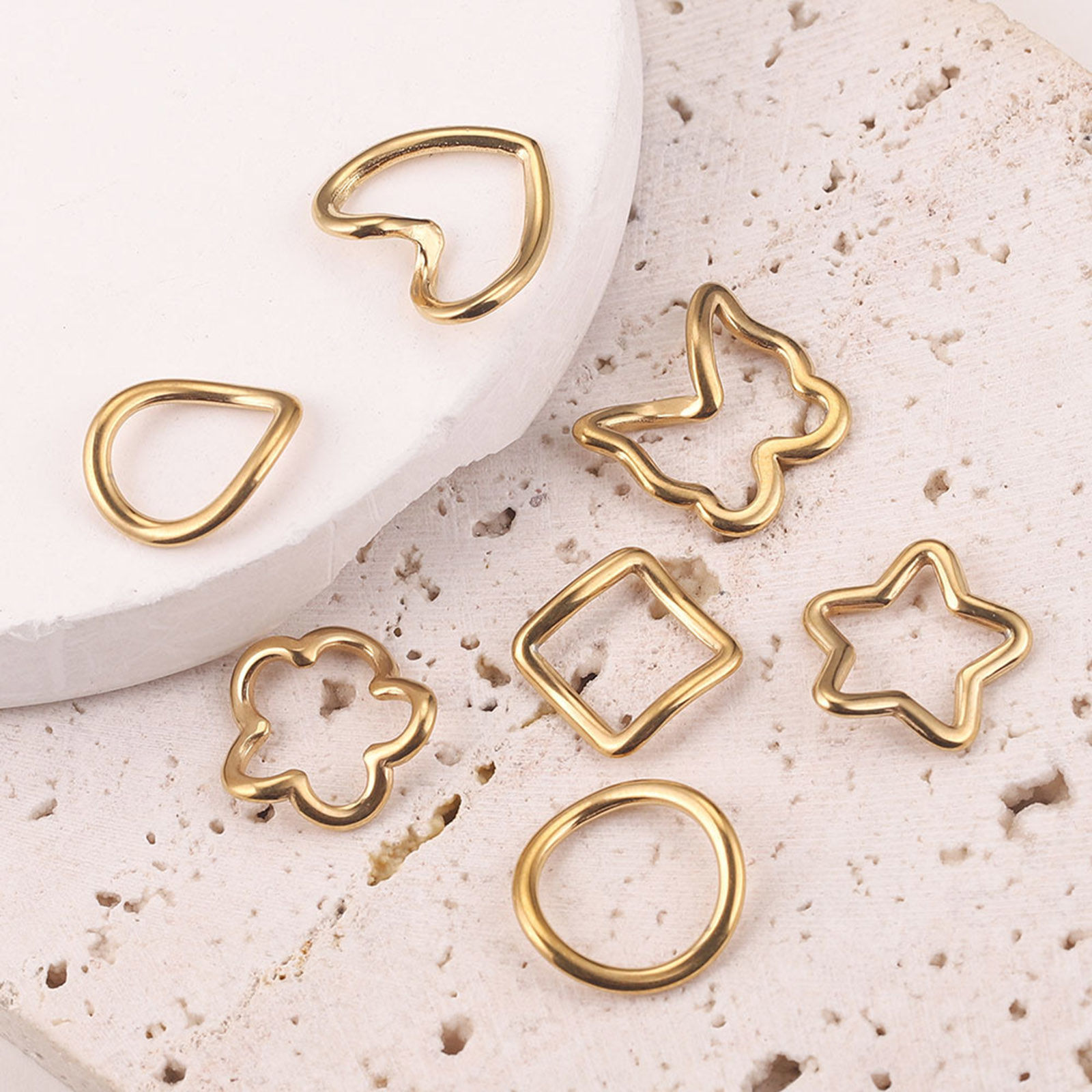 Immagine di 304 Acciaio Inossidabile Charms Geometrica Ritorto 5 Pz