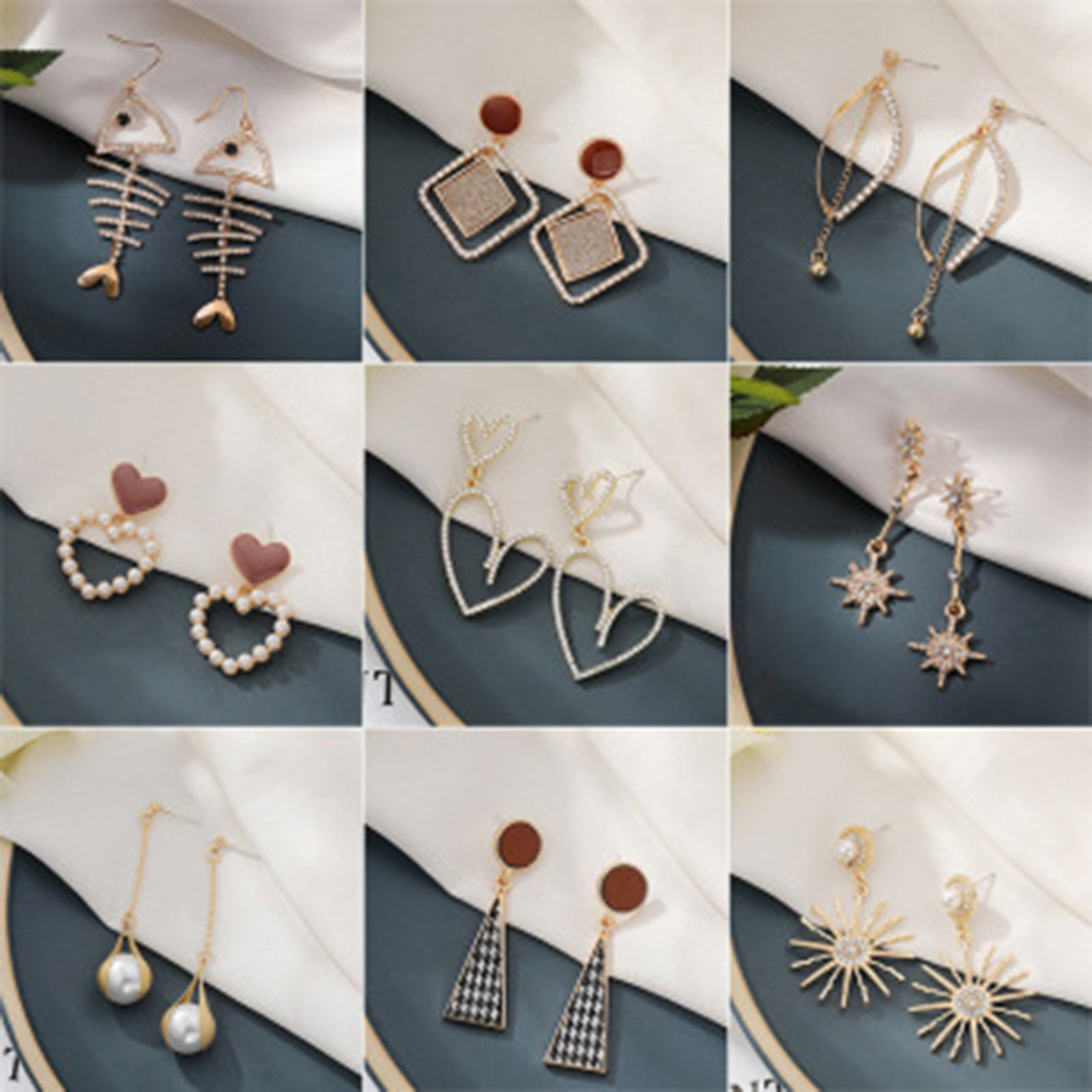 Imagen de Elegante Pendientes Chapado en Oro 1 Par