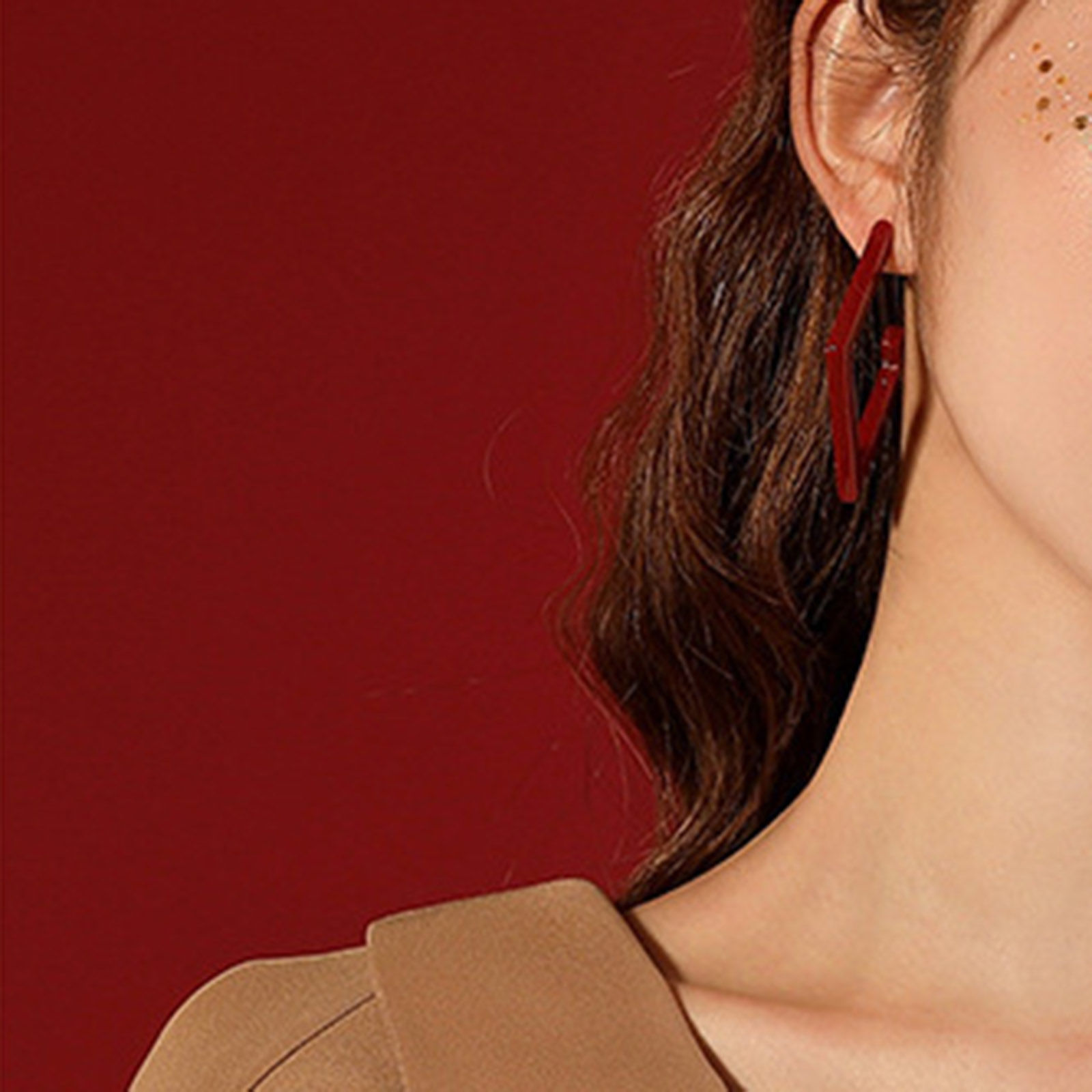 Imagen de Elegante Pendientes Chapado en Oro 1 Par