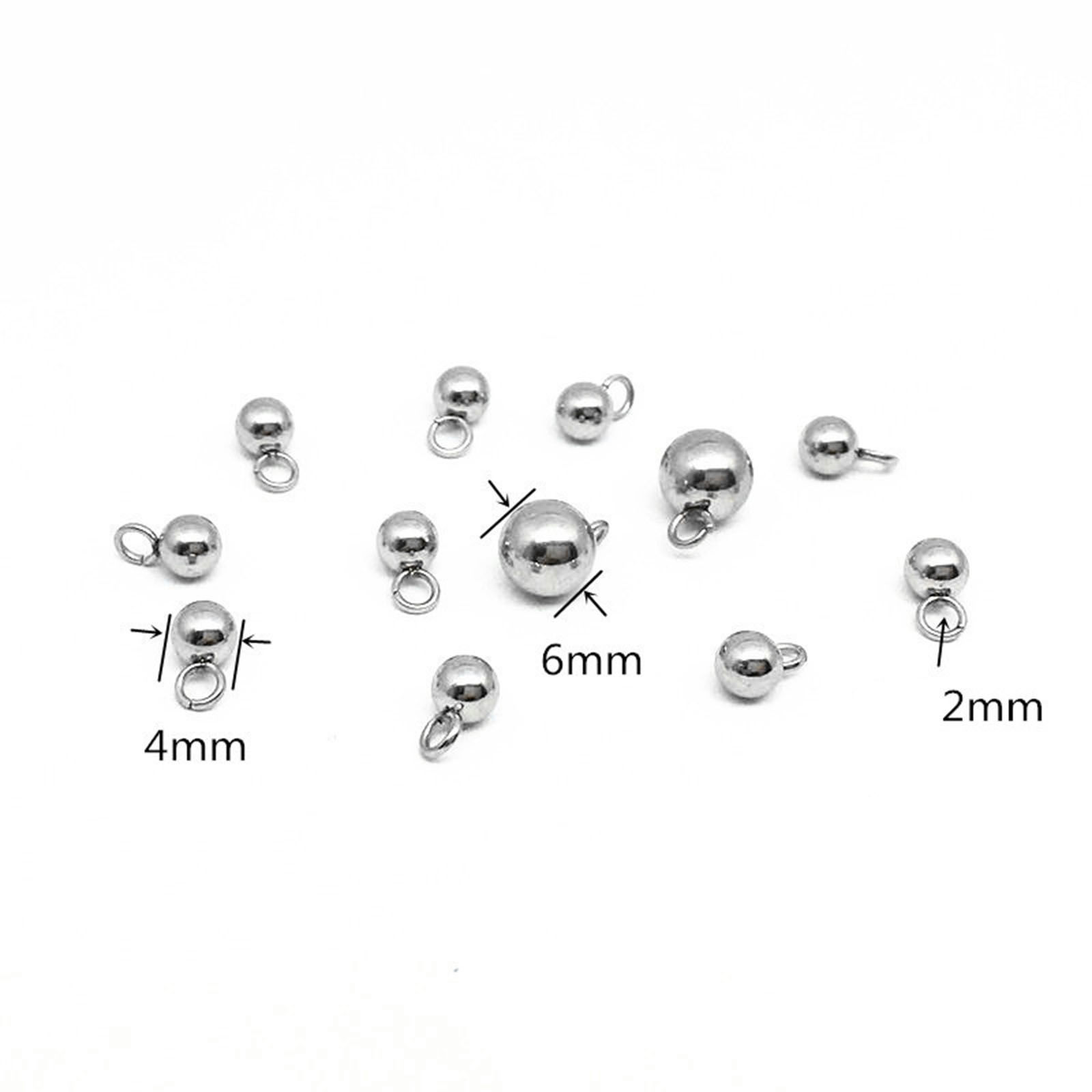 Bild von 304 Edelstahl Charms Rund Silberfarbe 10 Stück
