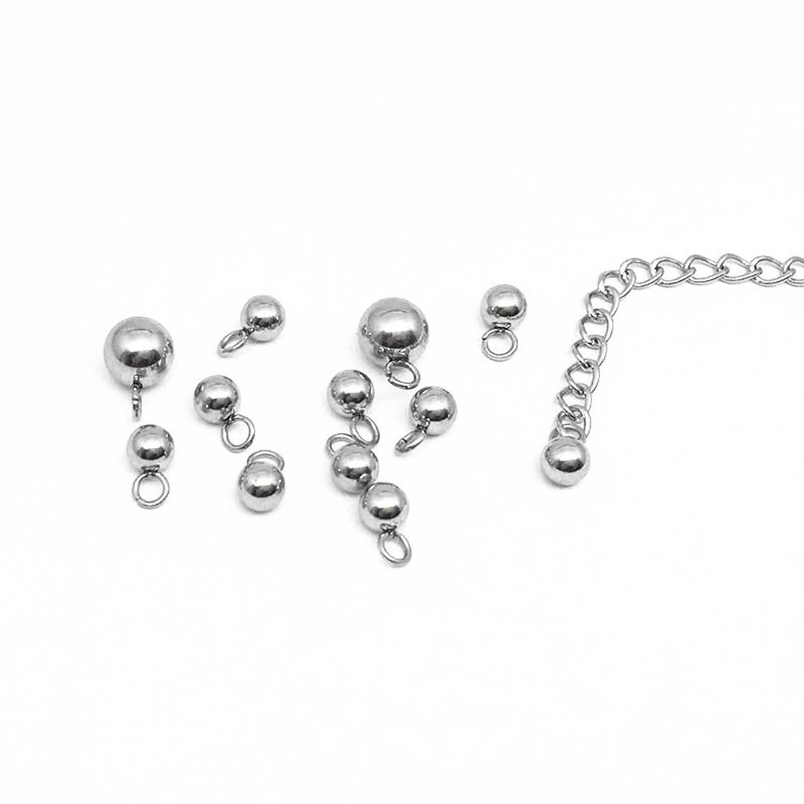 Bild von 304 Edelstahl Charms Rund Silberfarbe 10 Stück
