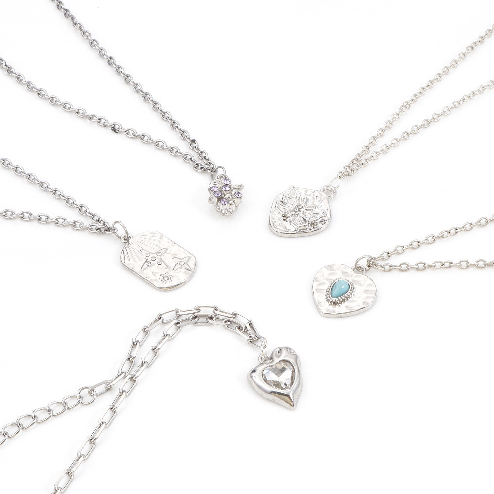 Bild von Zinklegierung Charms Silberfarbe 10 Stück