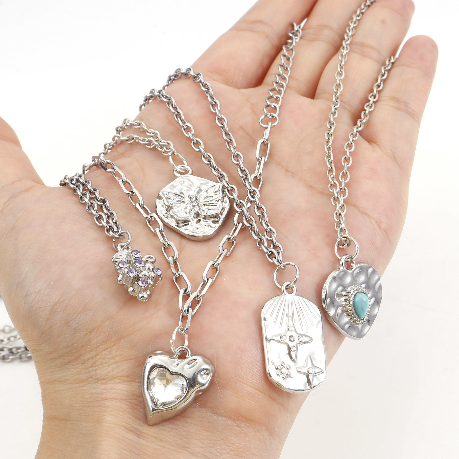 Bild von Zinklegierung Charms Silberfarbe 10 Stück