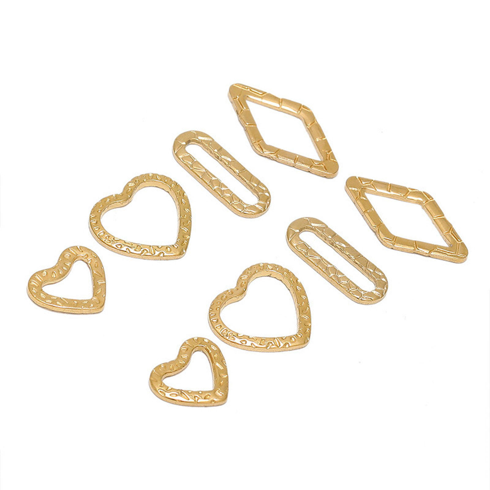 Immagine di 304 Acciaio Inossidabile Charms Cuore Struttura 5 Pz