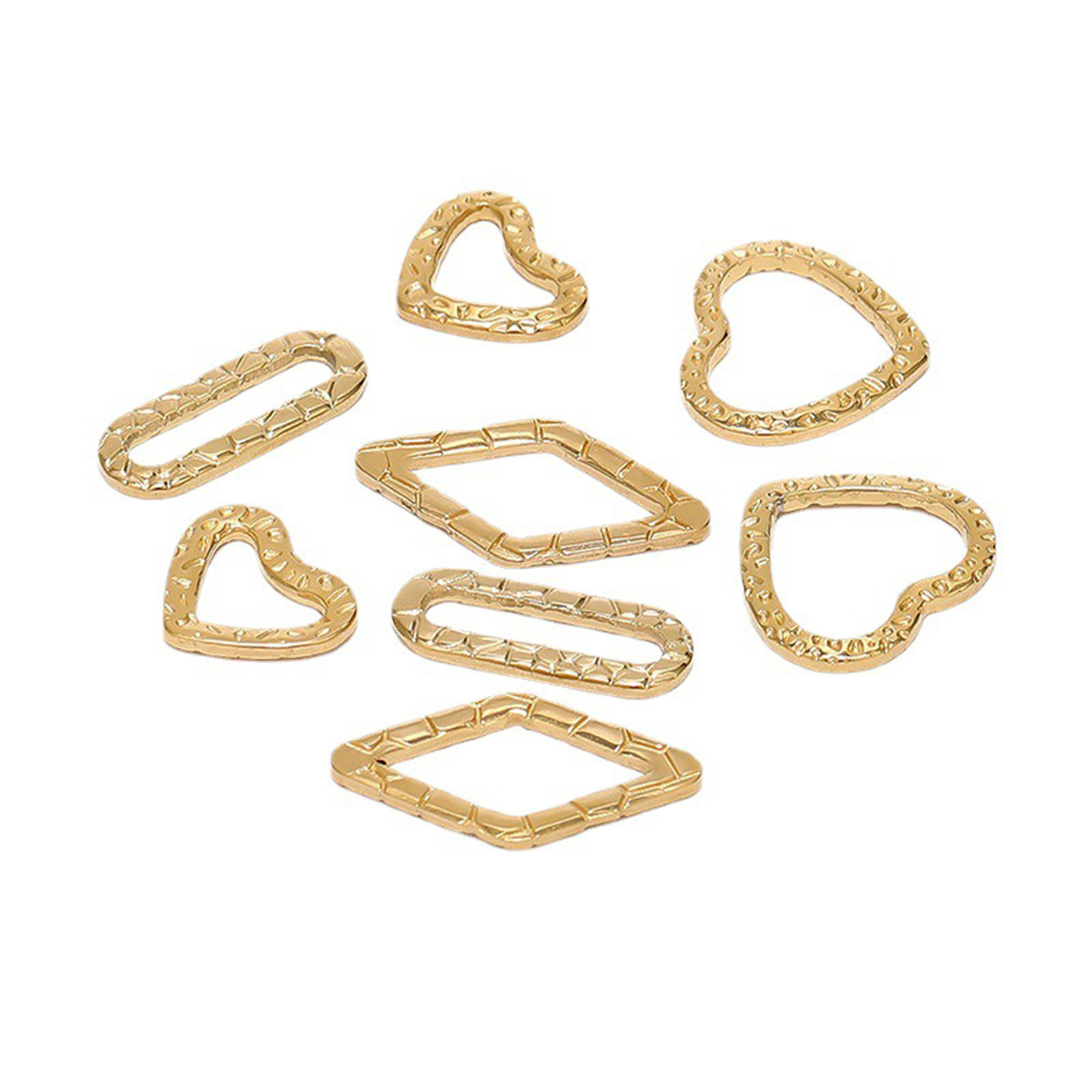Immagine di 304 Acciaio Inossidabile Charms Cuore Struttura 5 Pz