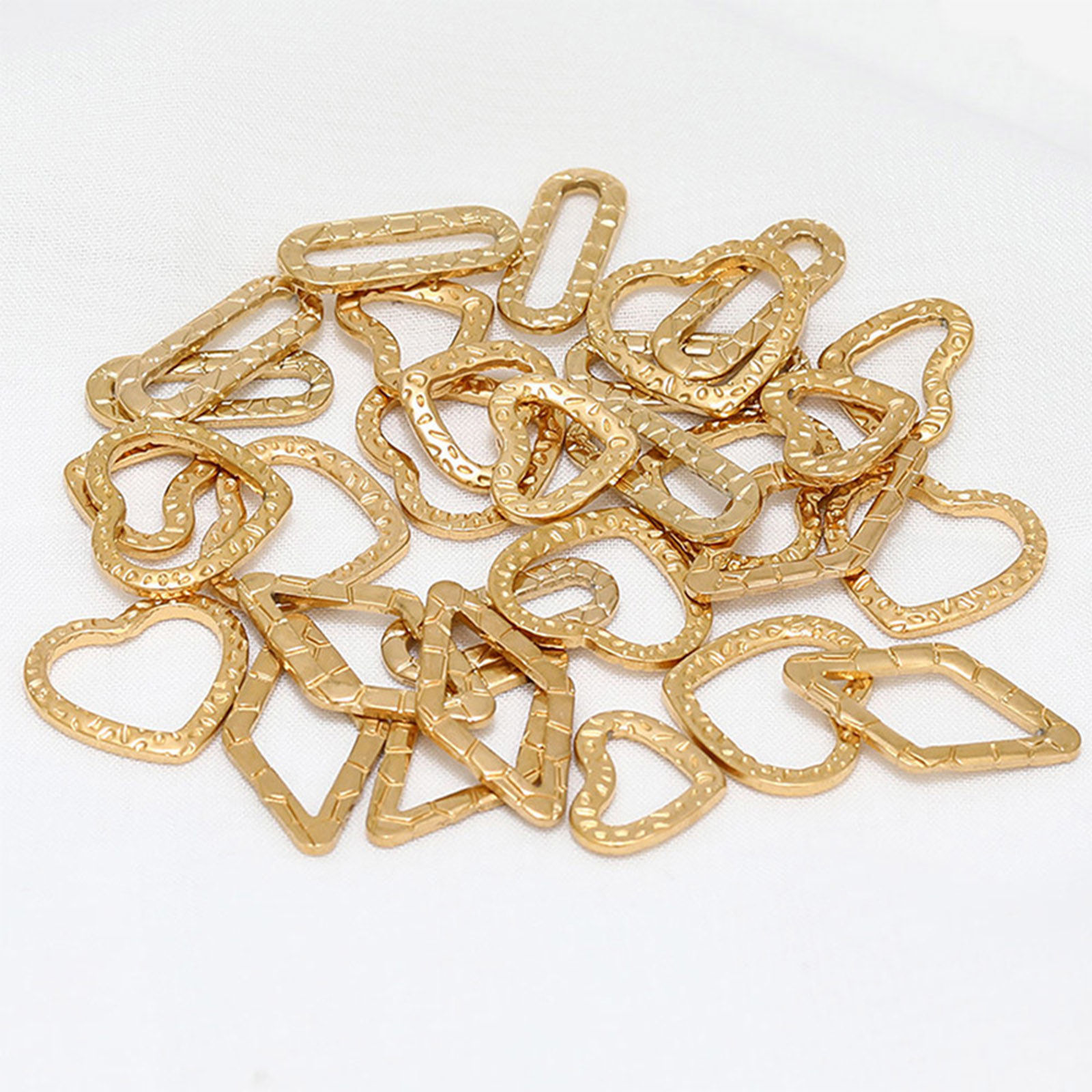 Immagine di 304 Acciaio Inossidabile Charms Cuore Struttura 5 Pz