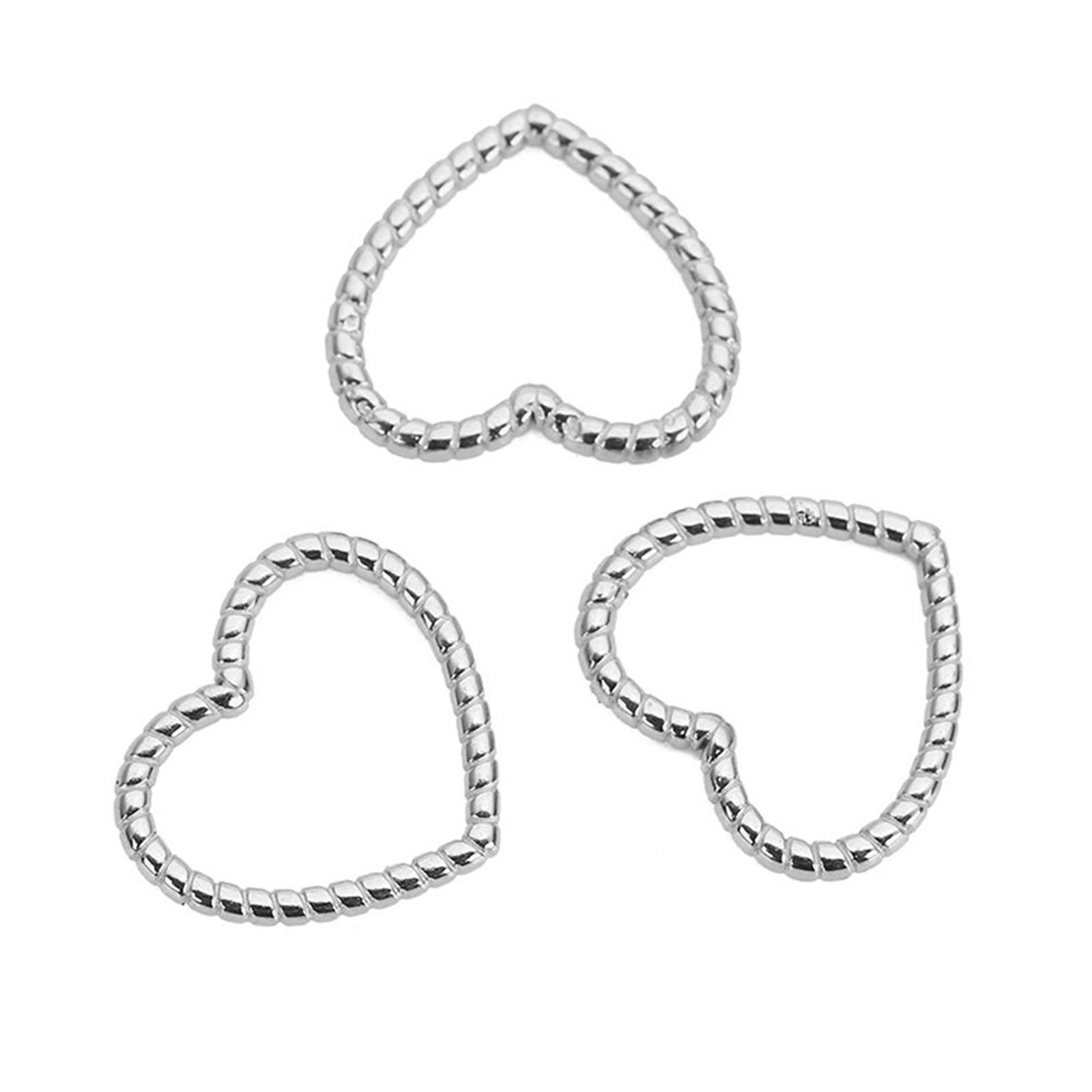 Imagen de 304 Acero Inoxidable Colgantes Charms Corazón Textura 1 Unidad
