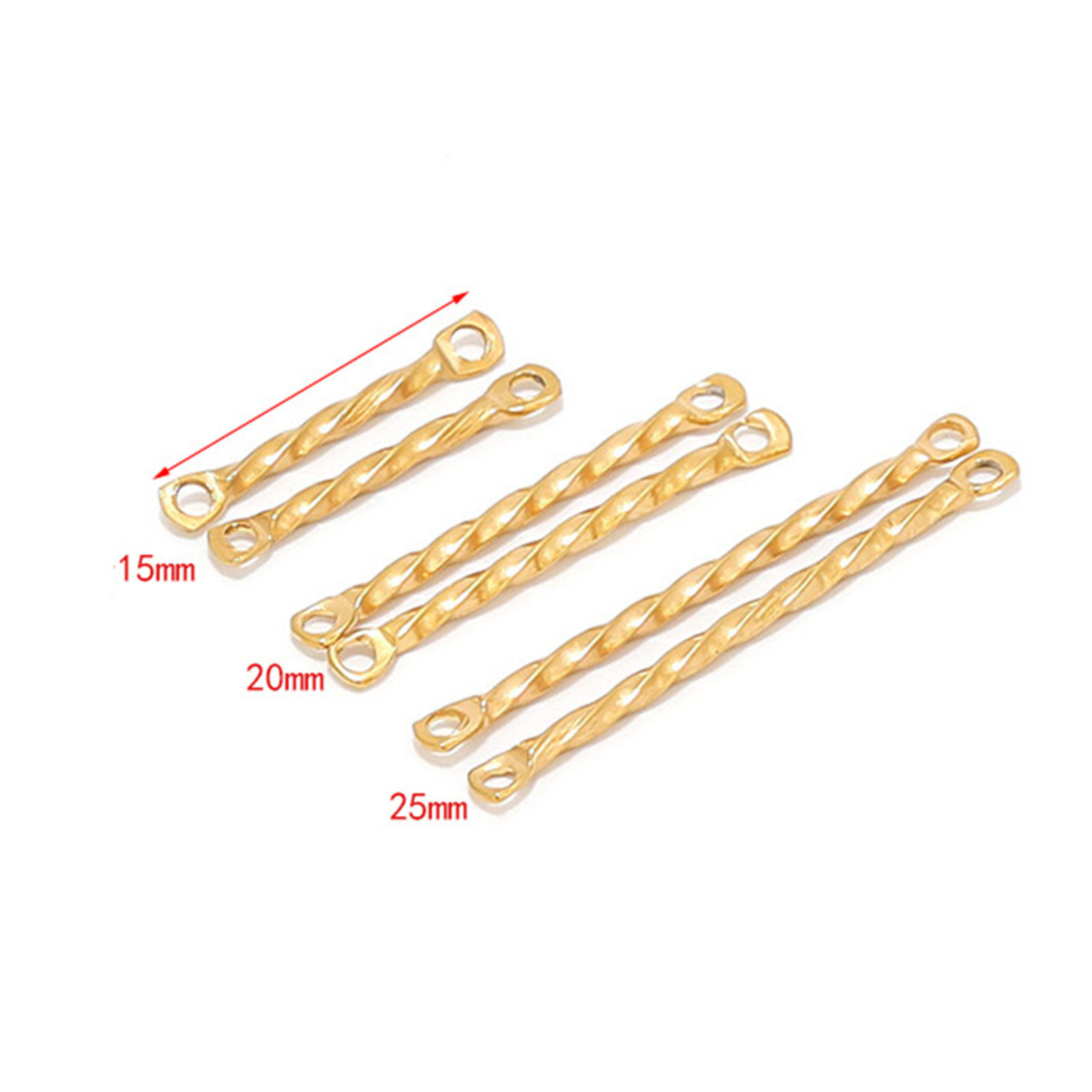 Immagine di 304 Acciaio Inossidabile Componente di Orecchino Intrecciato Multicolore 10 Pz