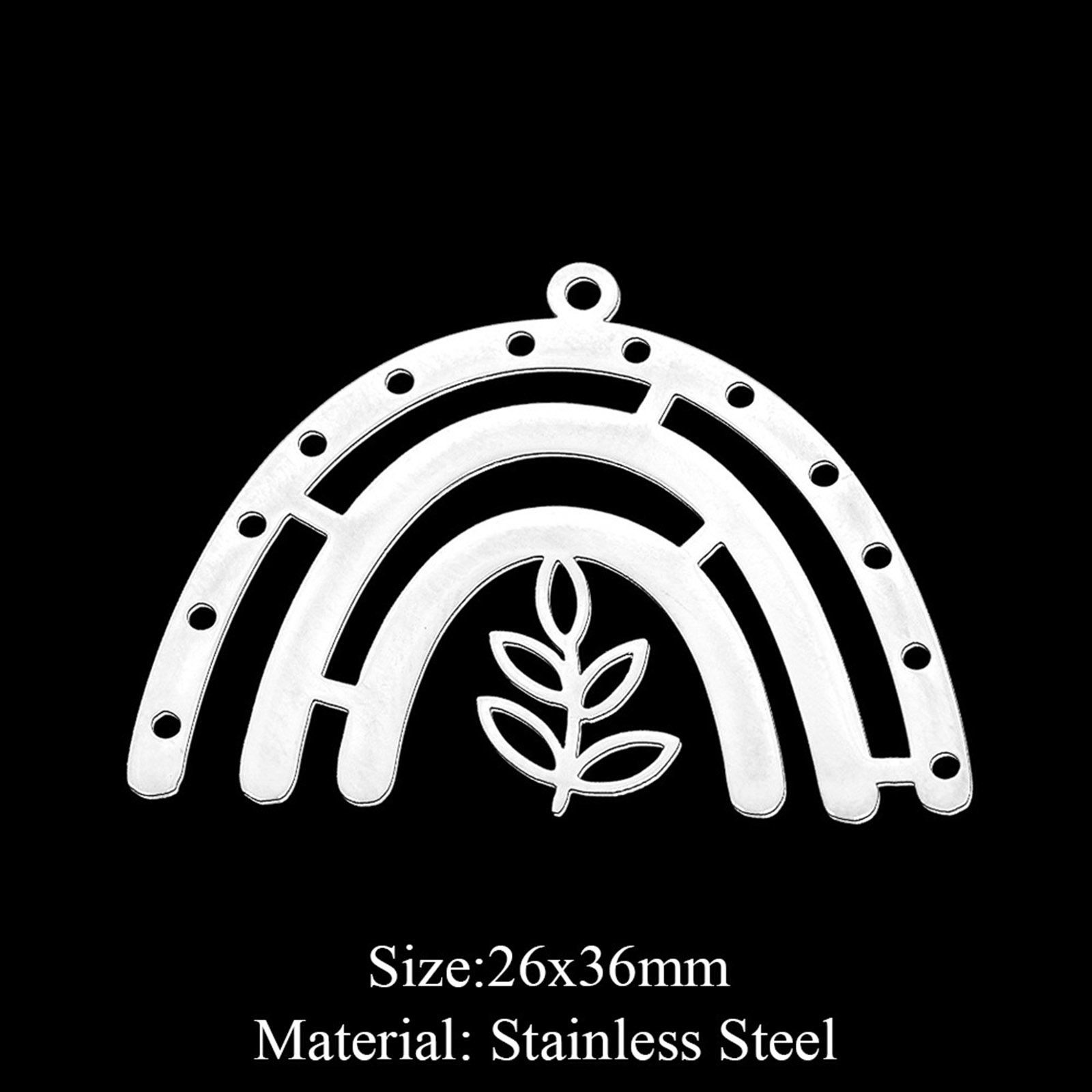 Picture of 201 Stainless Steel Pendants Multicolor Geometric Butterfly