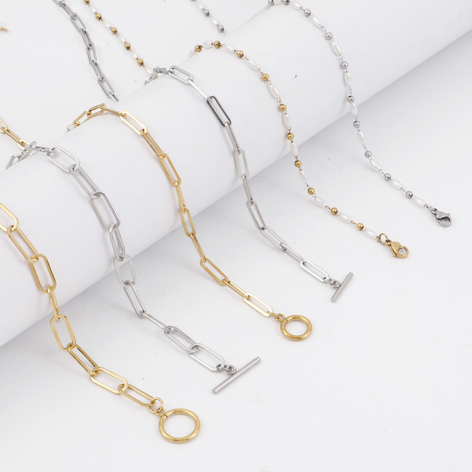 Picture of Wholesale Link Chain Necklace, 304 Stainless Steel, Unisex Simple Minimalist Gift Jewelry For Retailer, 1 Piece