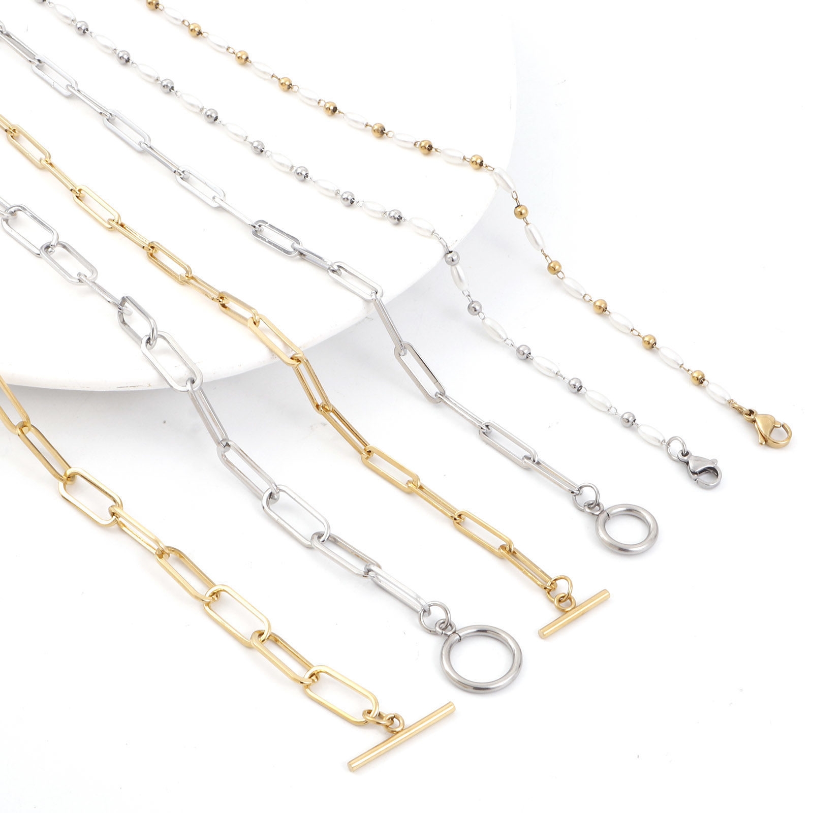 Picture of Wholesale Link Chain Necklace, 304 Stainless Steel, Unisex Simple Minimalist Gift Jewelry For Retailer, 1 Piece
