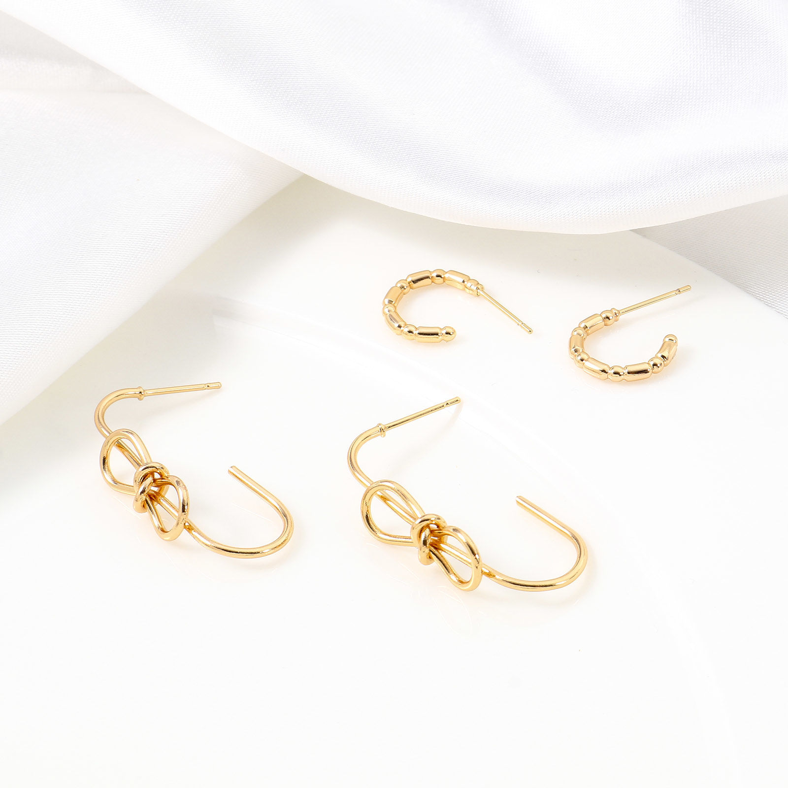 Immagine di Ottone Accessori Per Orecchini Vero Oro Placcato 2 Pz