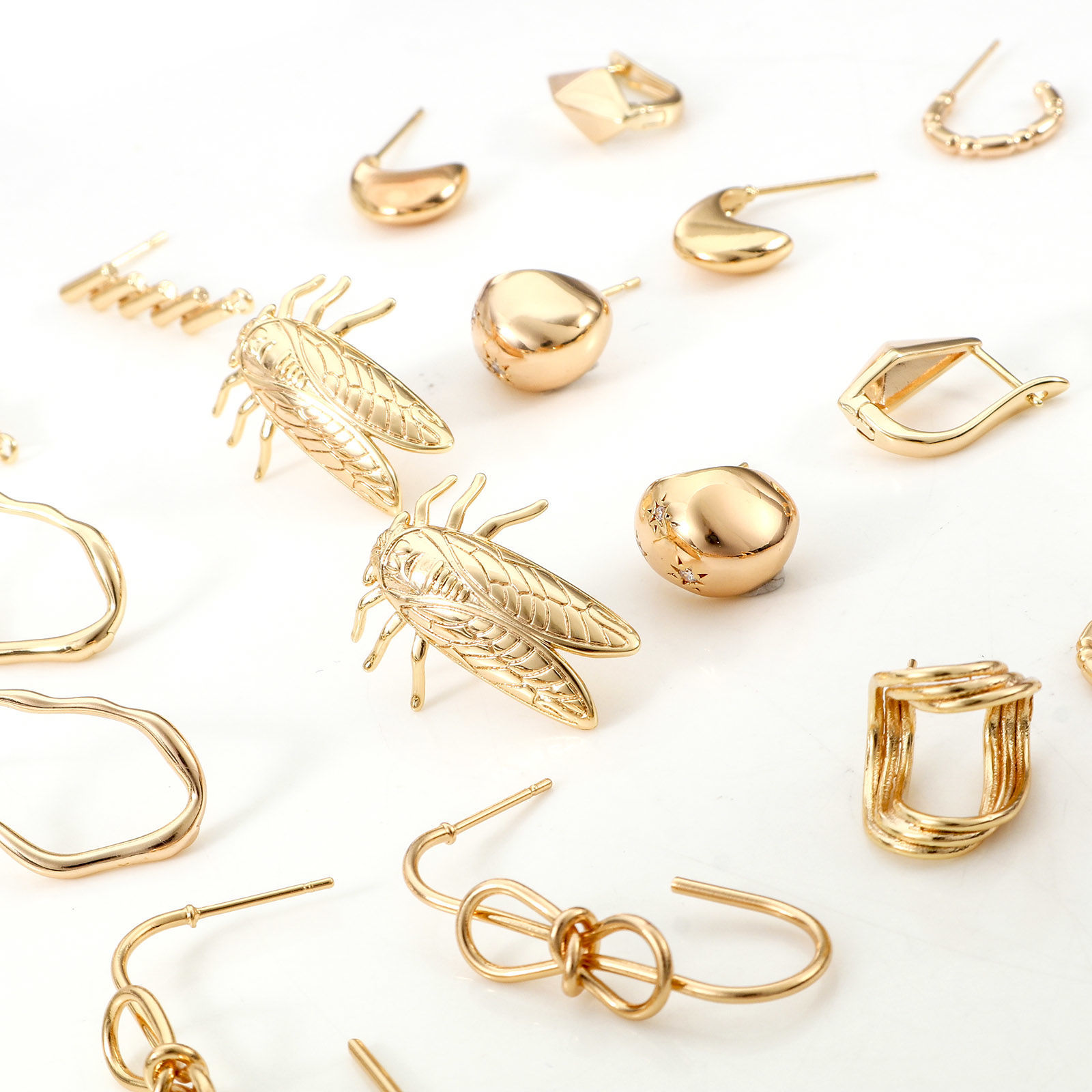 Immagine di Ottone Accessori Per Orecchini Vero Oro Placcato 2 Pz