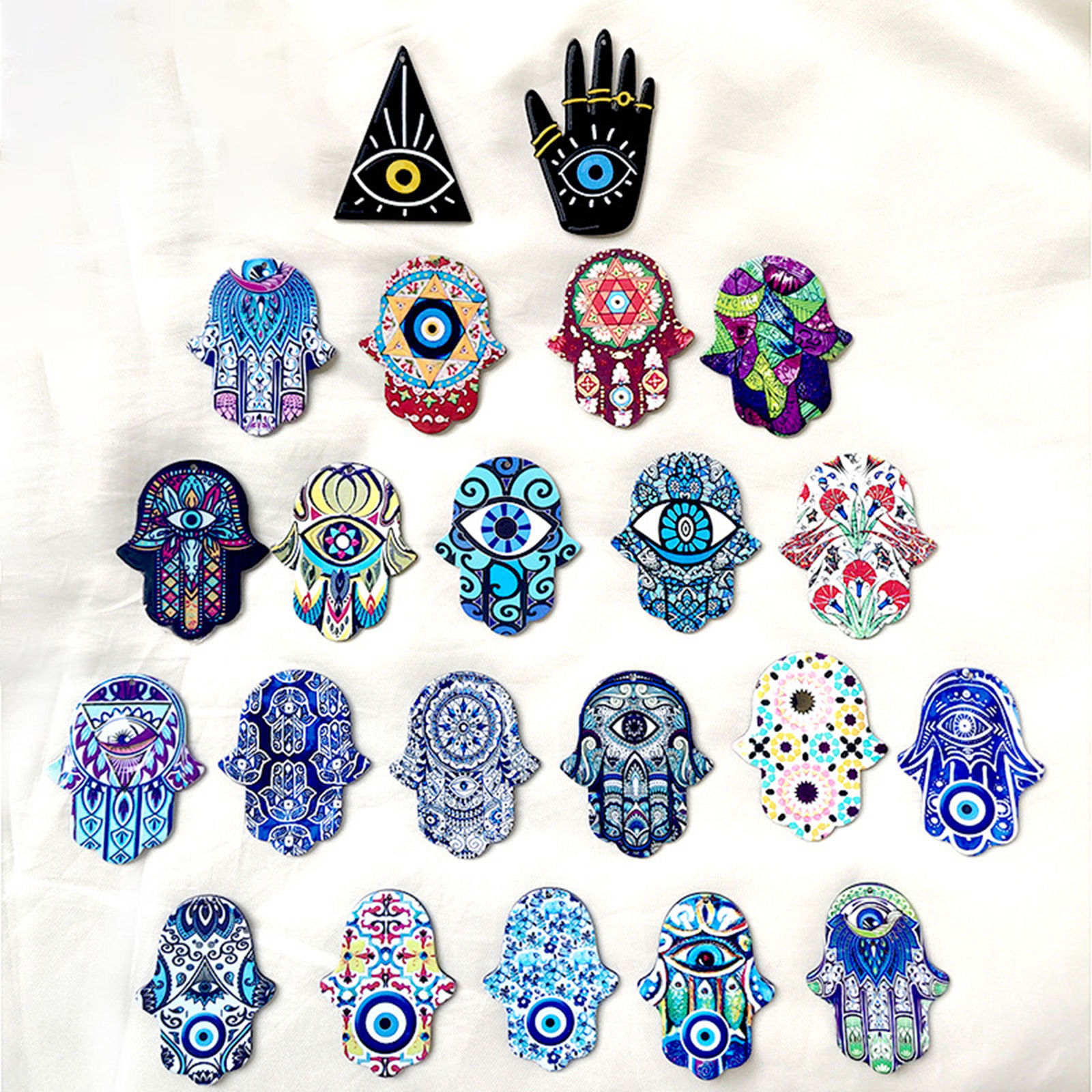 Imagen de Acrílico Religión Colgantes Mal de ojo Multicolor 5 Unidades
