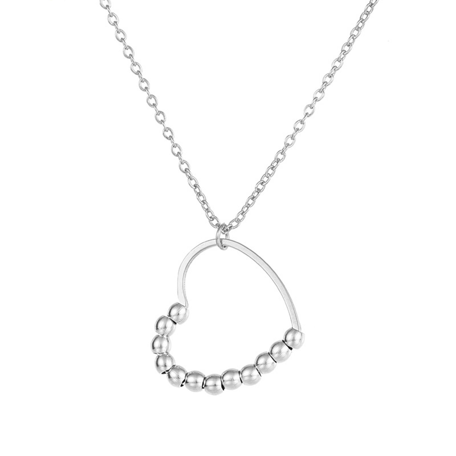 Picture of 304 Stainless Steel Stress Relieving Anti Anxiety Fidget Spinner Link Cable Chain Necklace 45cm(17 6/8") long