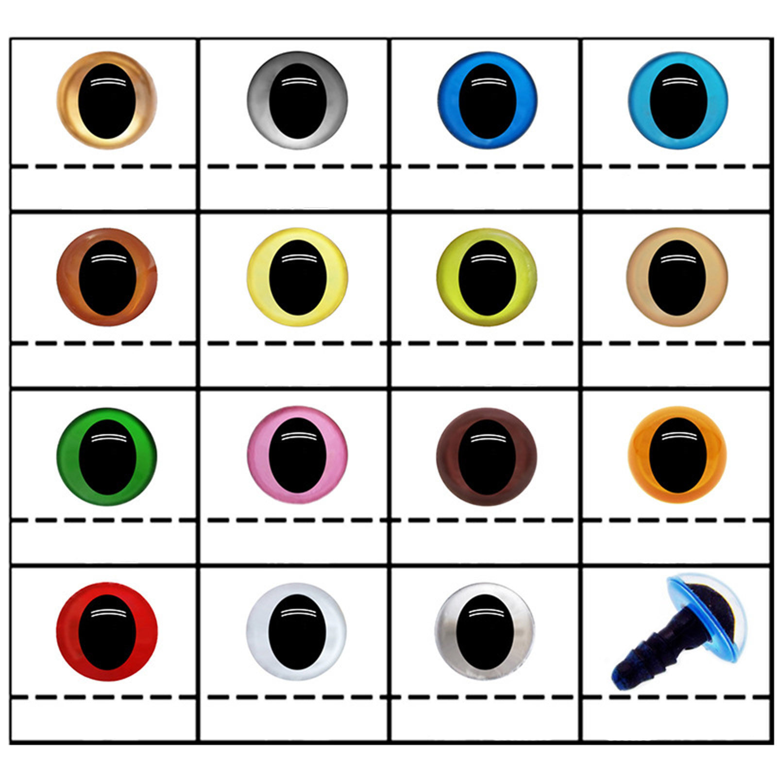 Image de Création Poupée en Plastique Multicolore Rond Yeux 20 Kits