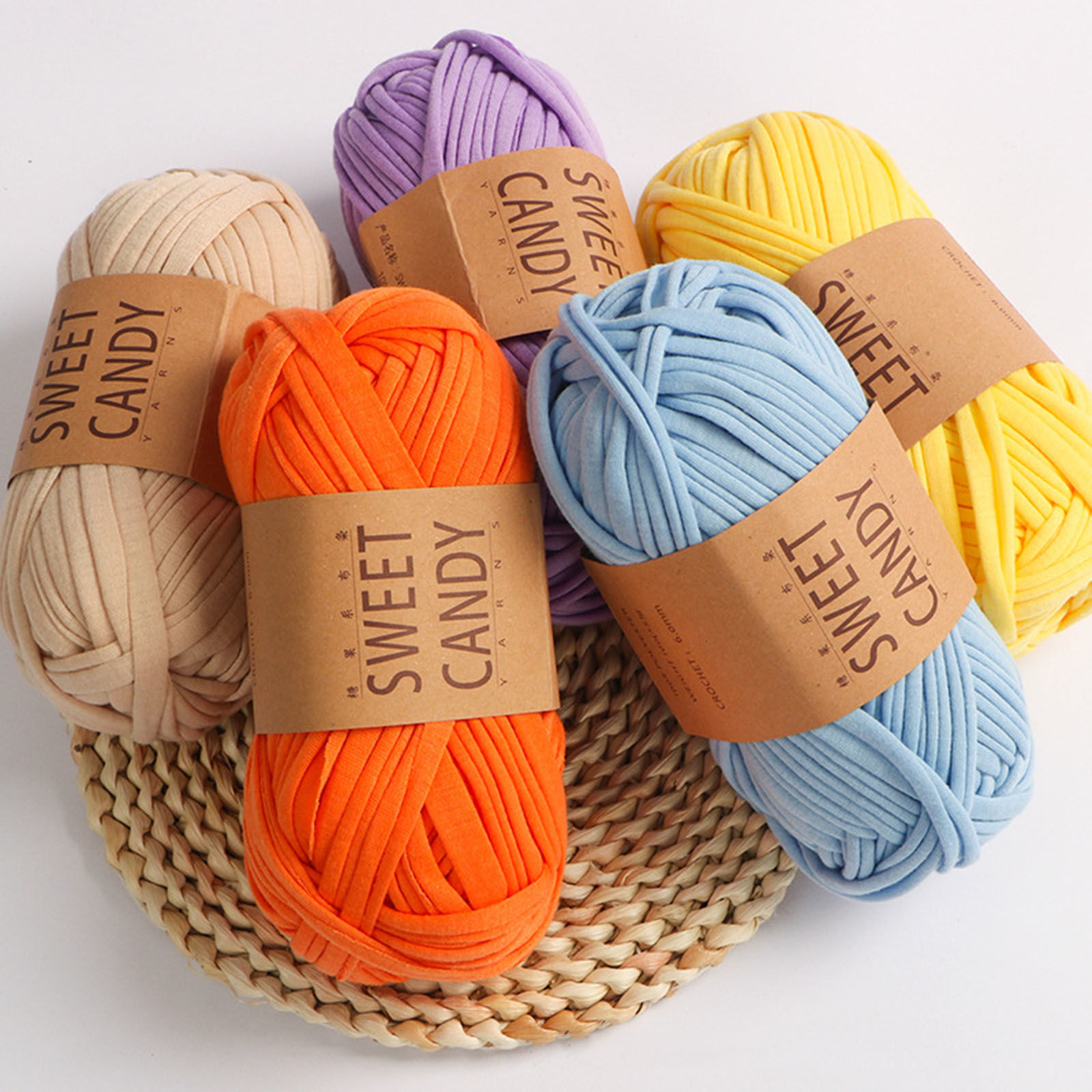 Image de Fil à Tricoter Super Doux en Polyester Multicolore 1 Rouleau