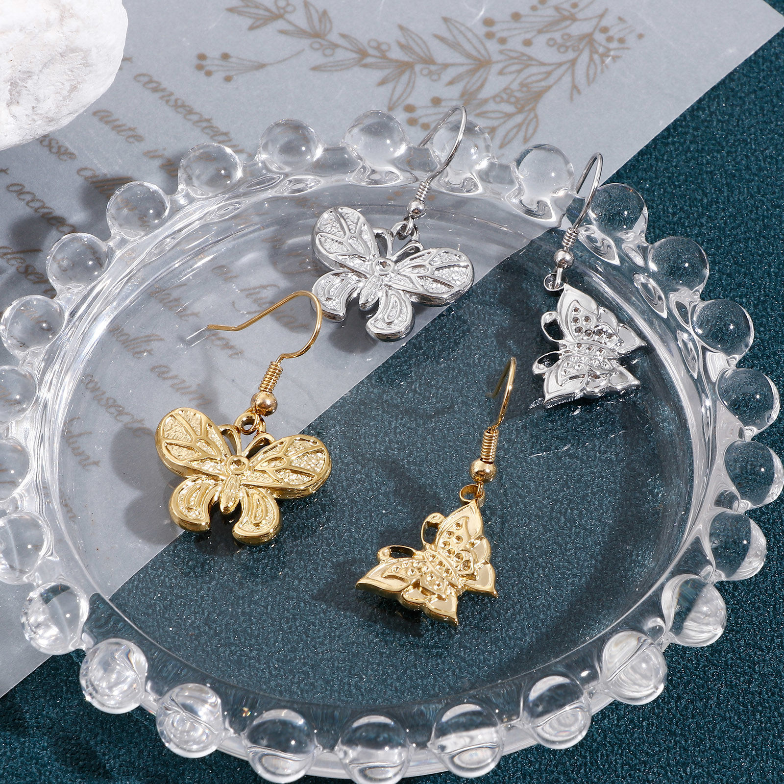 Picture of Eco-friendly Vacuum Plating 304 Stainless Steel Insect Charms Multicolor Butterfly Animal