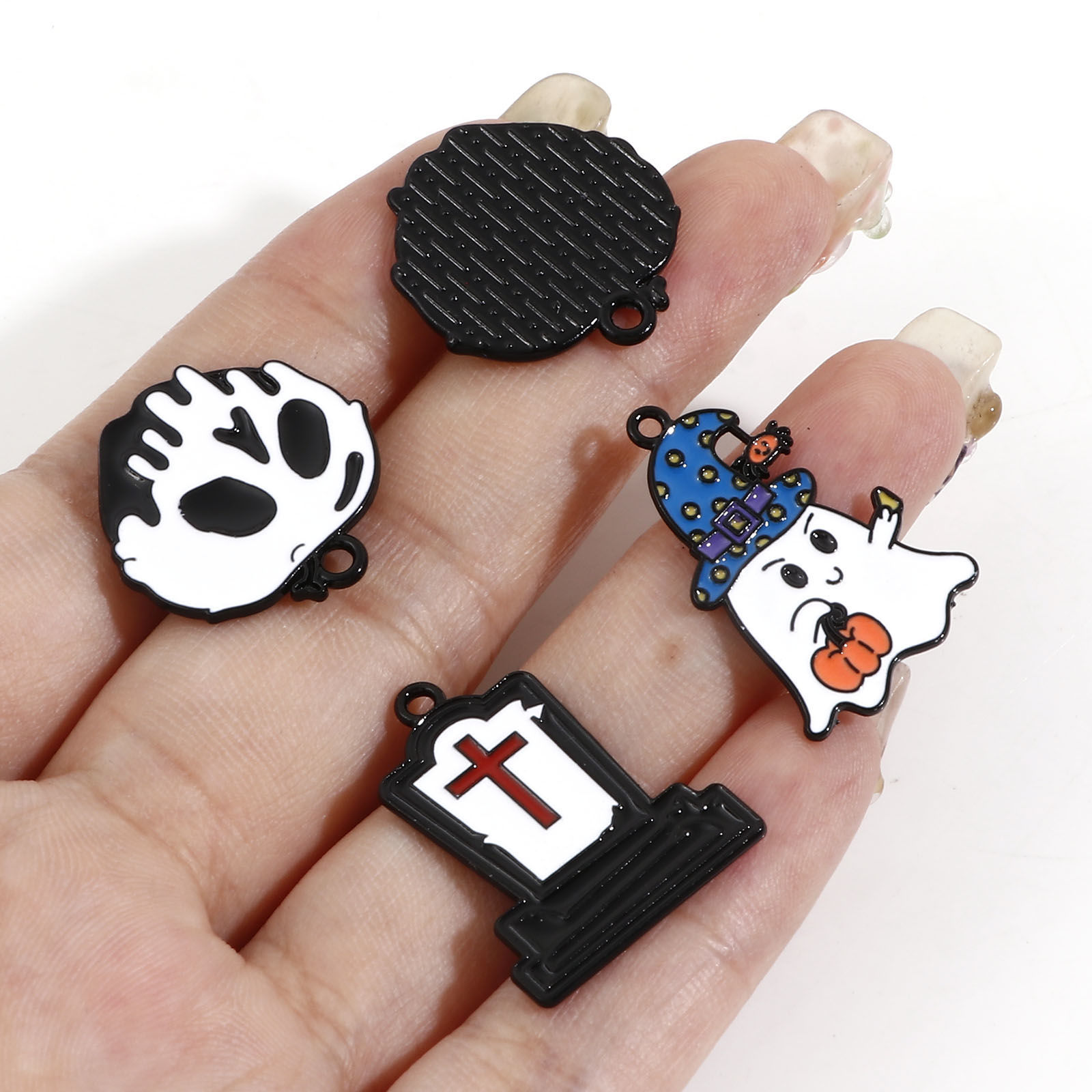 Immagine di Lega di Zinco Halloween Charms Multicolore Smalto 10 Pz
