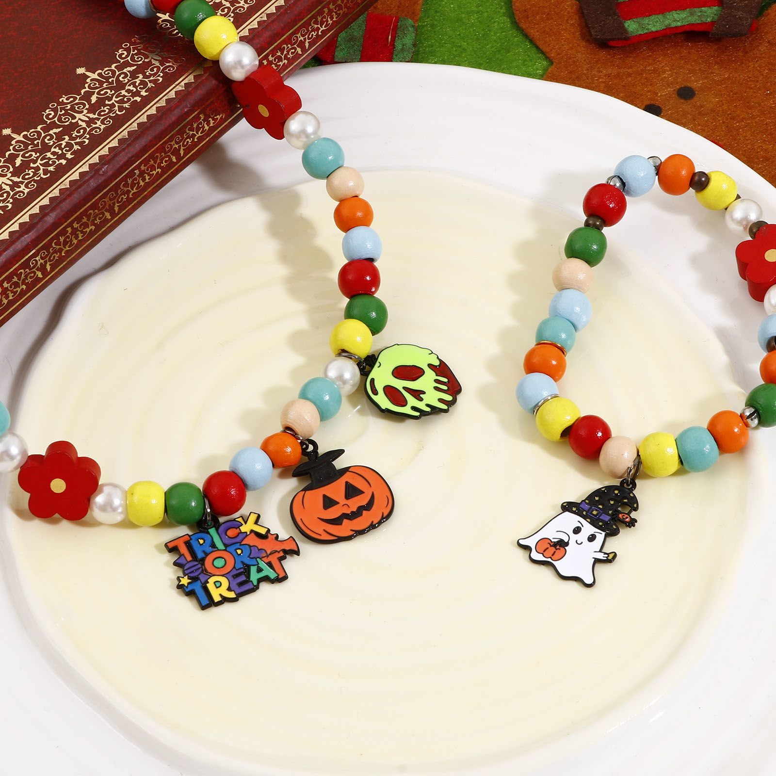 Immagine di Lega di Zinco Halloween Charms Multicolore Smalto 10 Pz