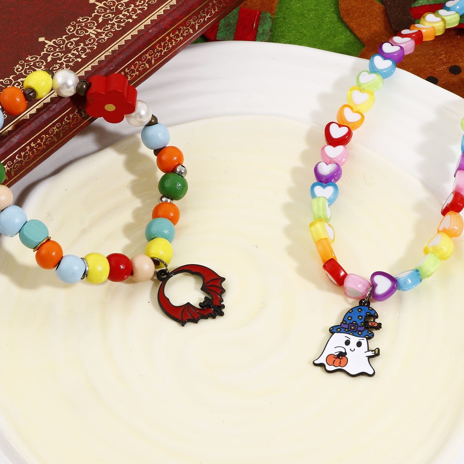 Immagine di Lega di Zinco Halloween Charms Multicolore Smalto 10 Pz
