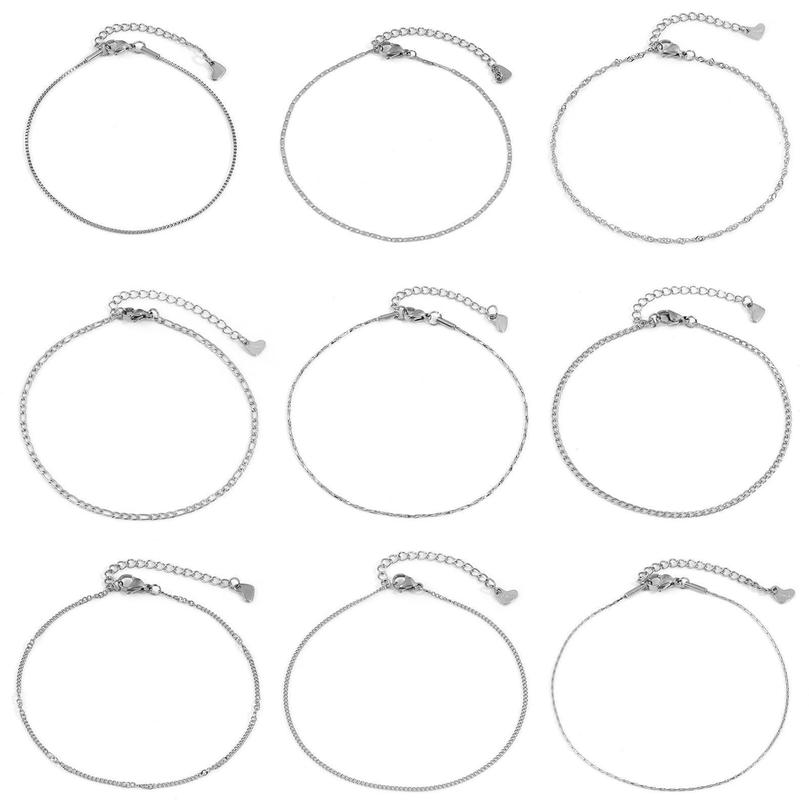Picture of 304 Stainless Steel Link Chain Anklet Silver Tone