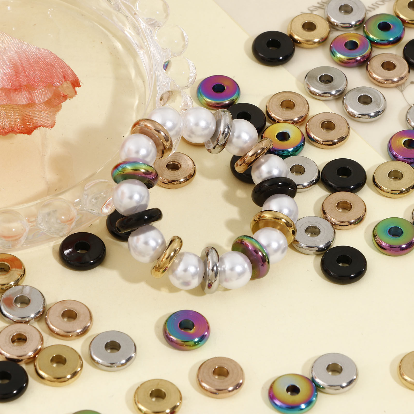Picture of 304 Stainless Steel Beads For DIY Jewelry Making Disc