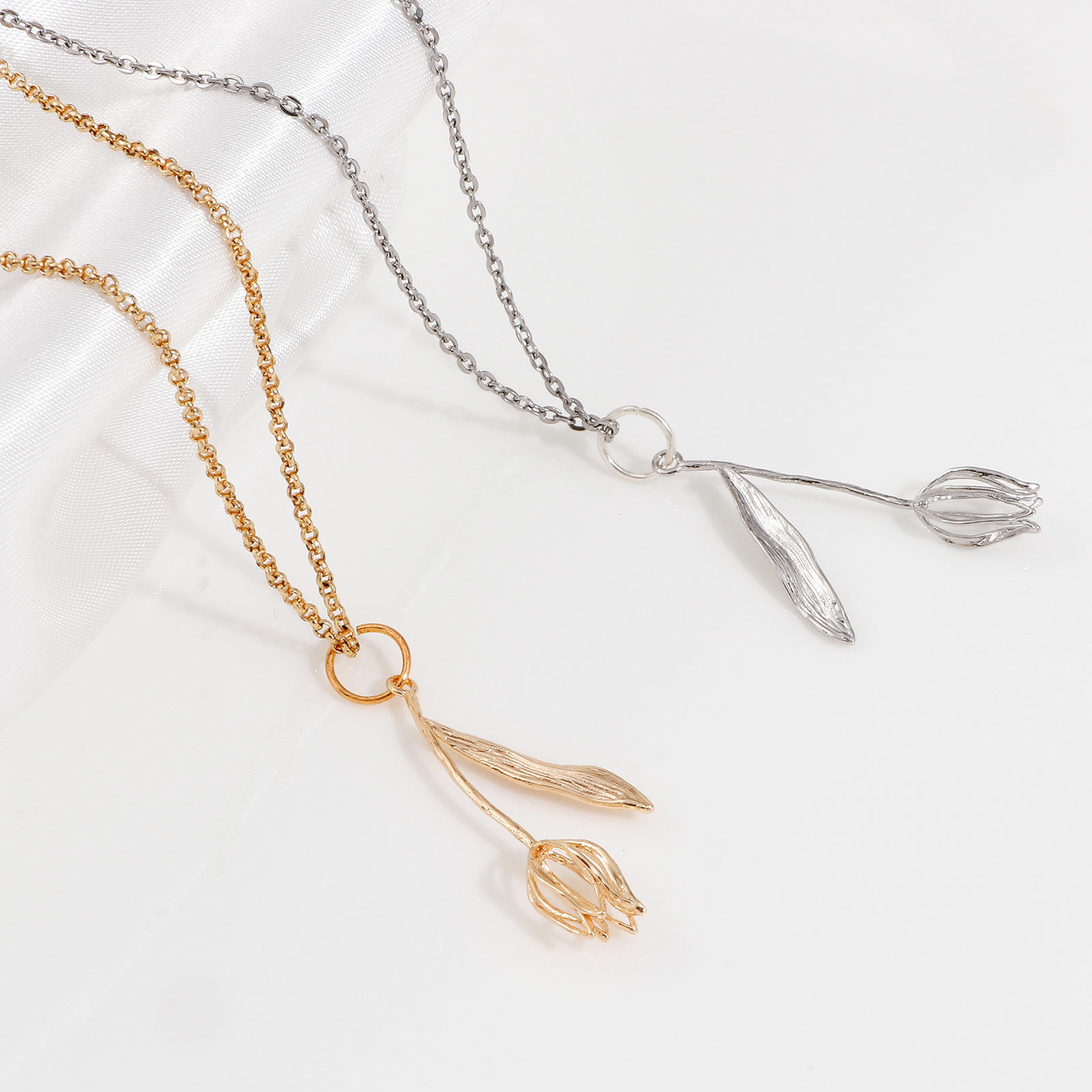 Picture of Brass Pendants Real Gold Plated Flower Leaf Hollow