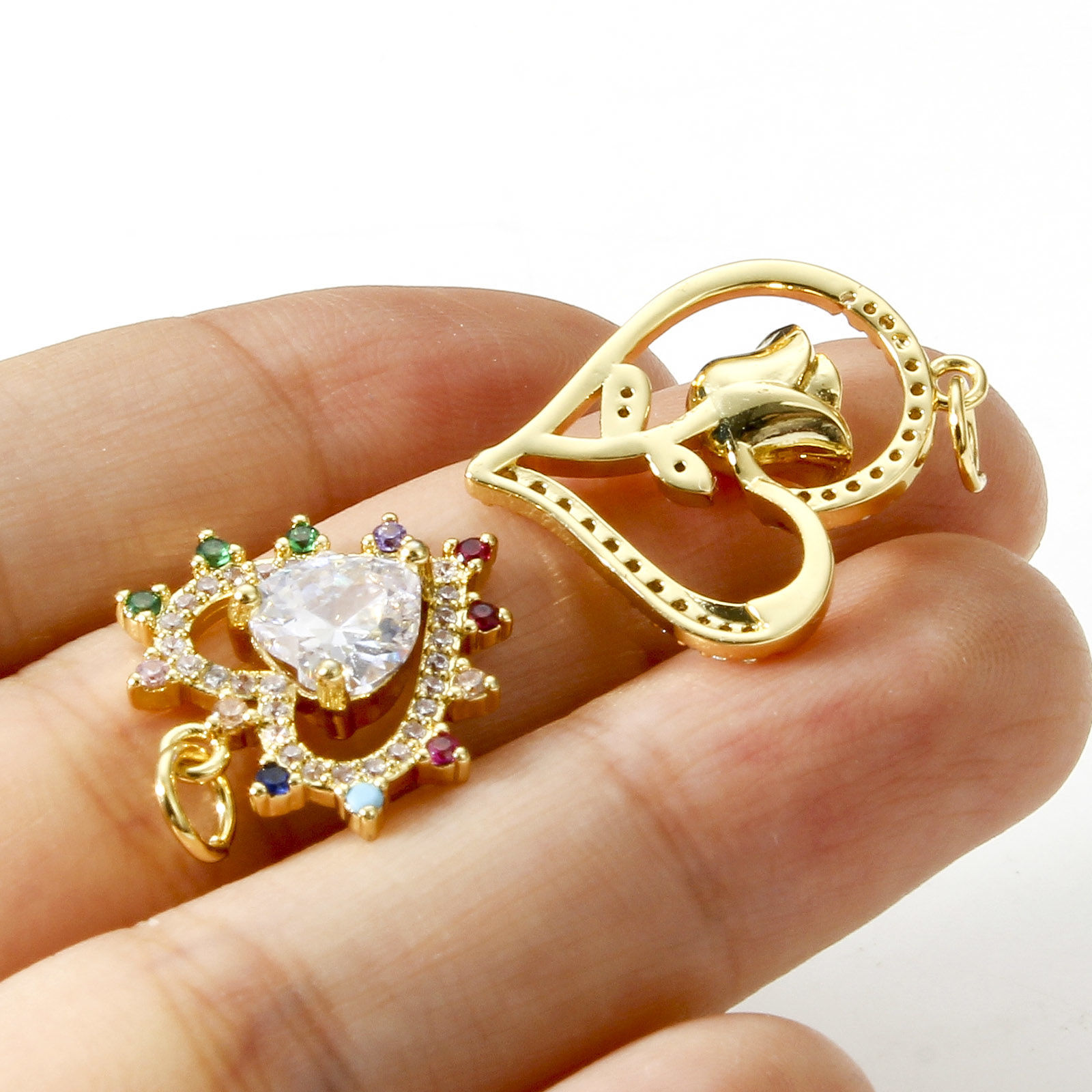 Bild von Messing Charms 18K Echtgold plattiert 1 Stück